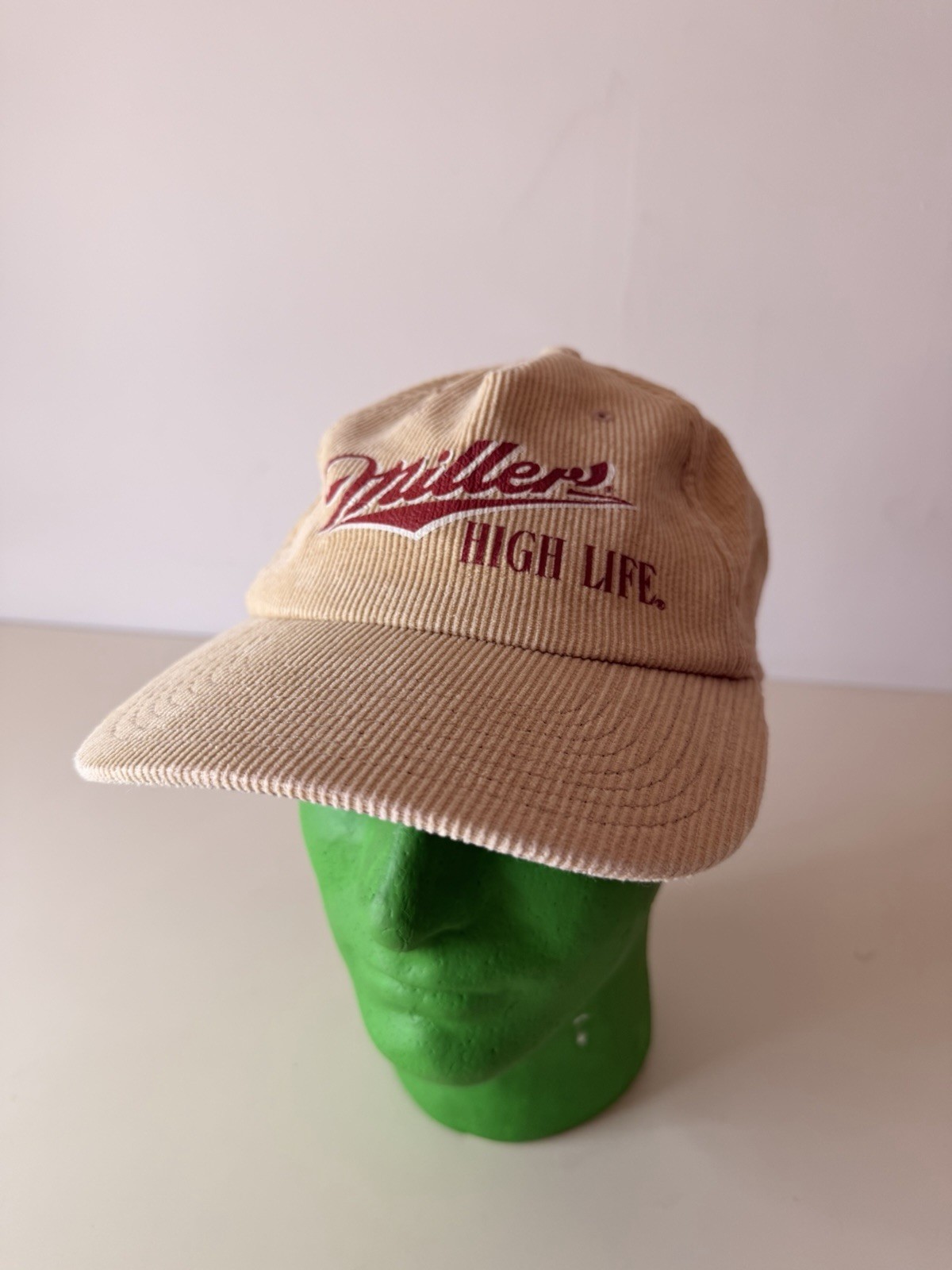 Miller High Life Beer Printed Corduroy Hat Brown