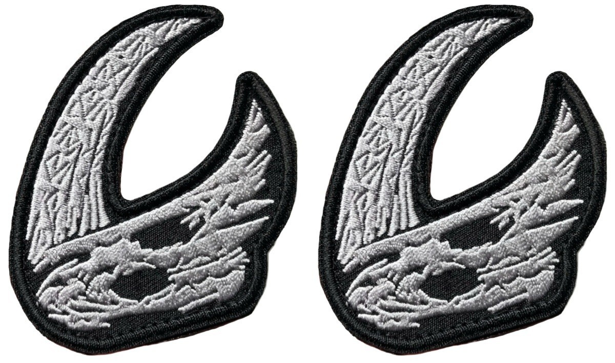 Mudhorn Embroidered Morale Patch  -2PC  3"x2" Hook Fastener Backing