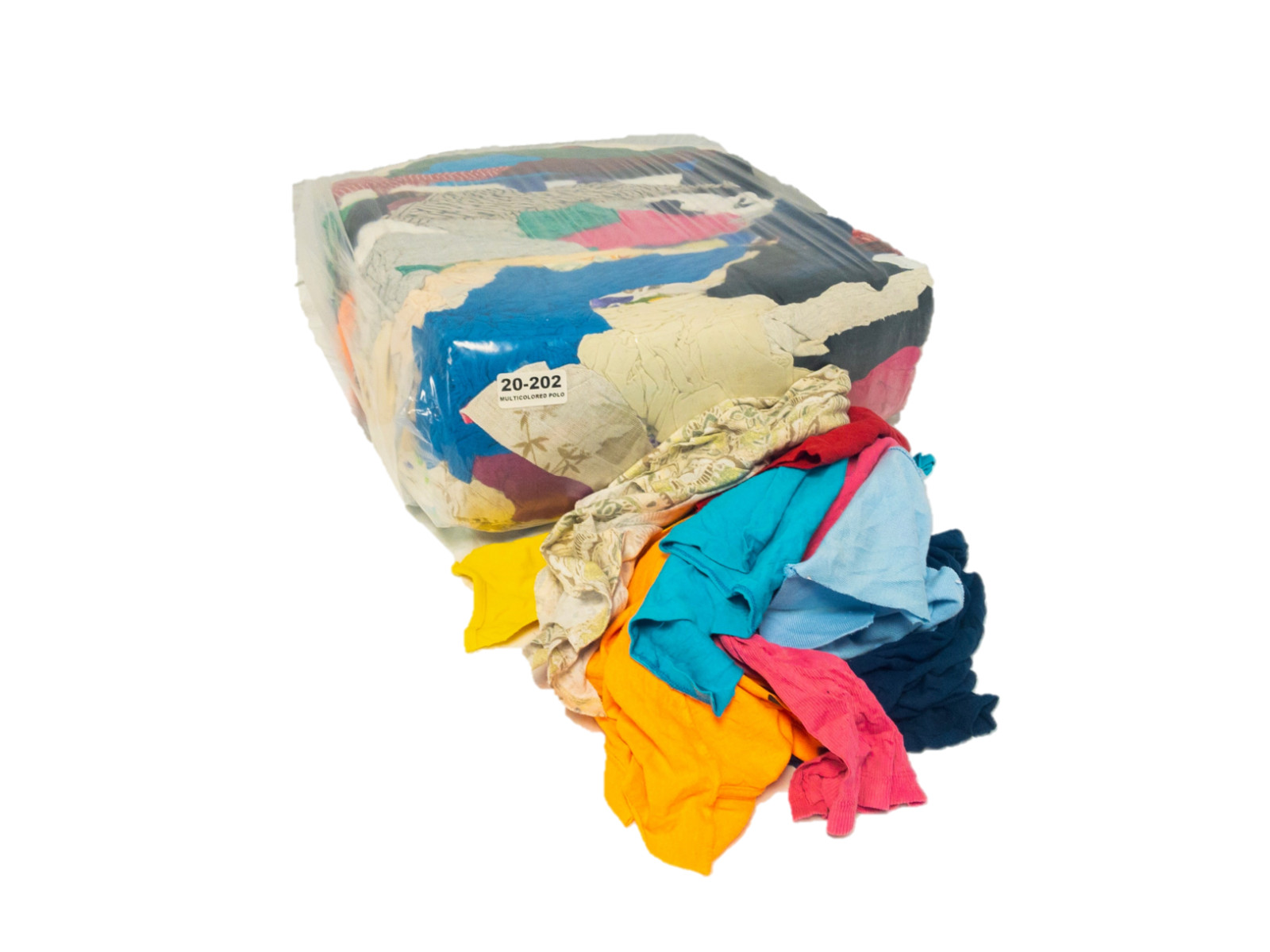 Colored Knit Rags - Cleaning Wiping Cloth - 25 LB Bag