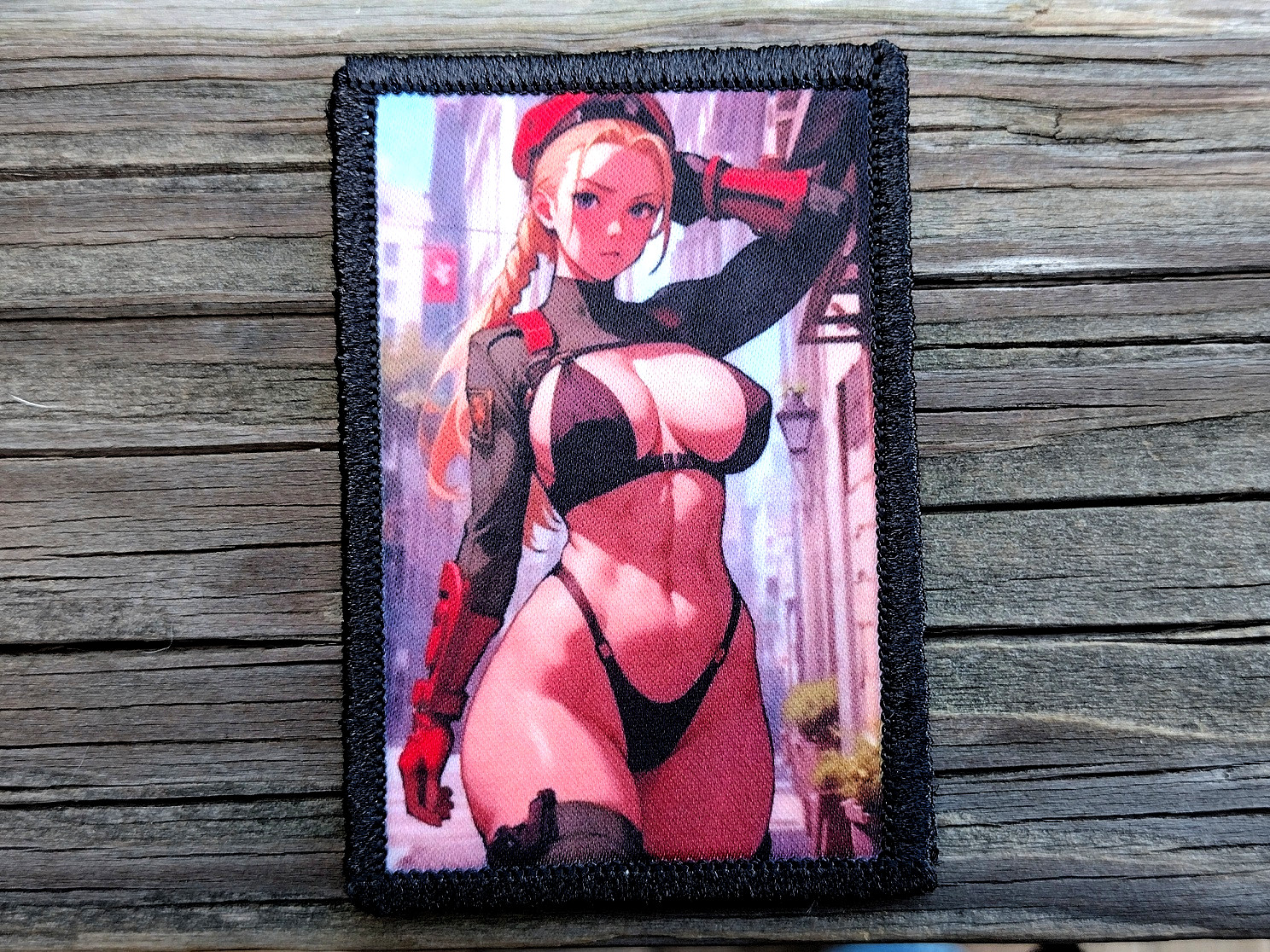 Cammy Anime Morale Patch Hook and Loop Pinup Army Sexy Girl Tactical 2A Gear