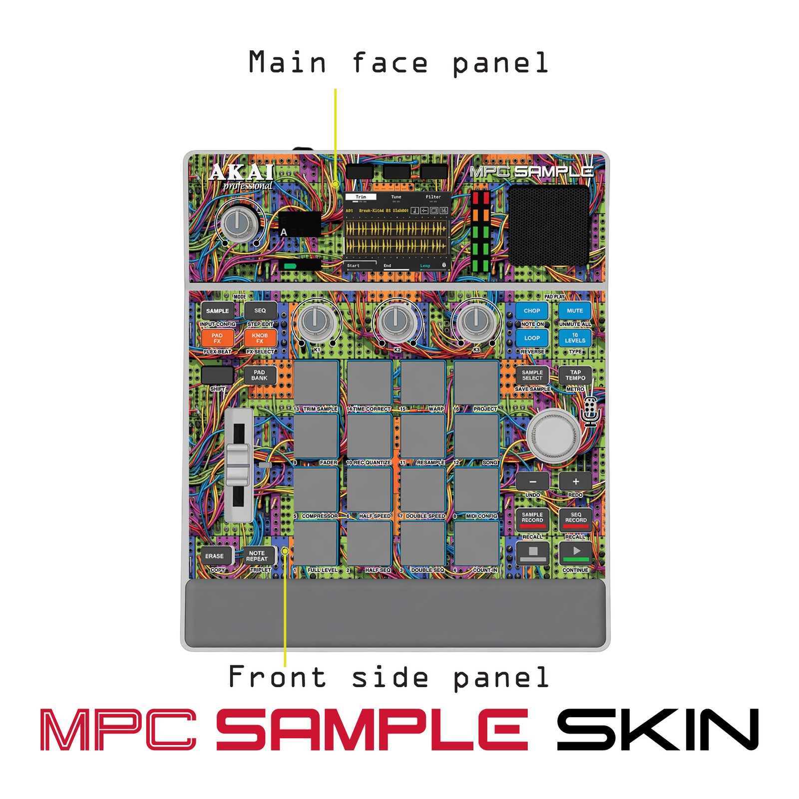Akai MPC Sample Skin / neon wirestorm