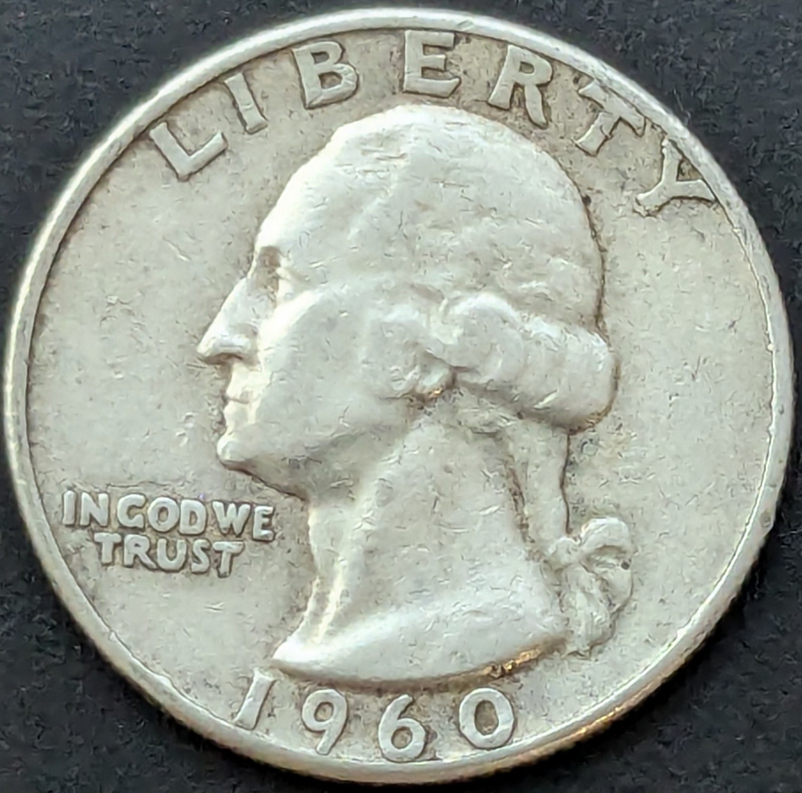 1960-P Washington Quarter 1/4 $ 90% Silver Eagle EF Uncertified Circulated 1A