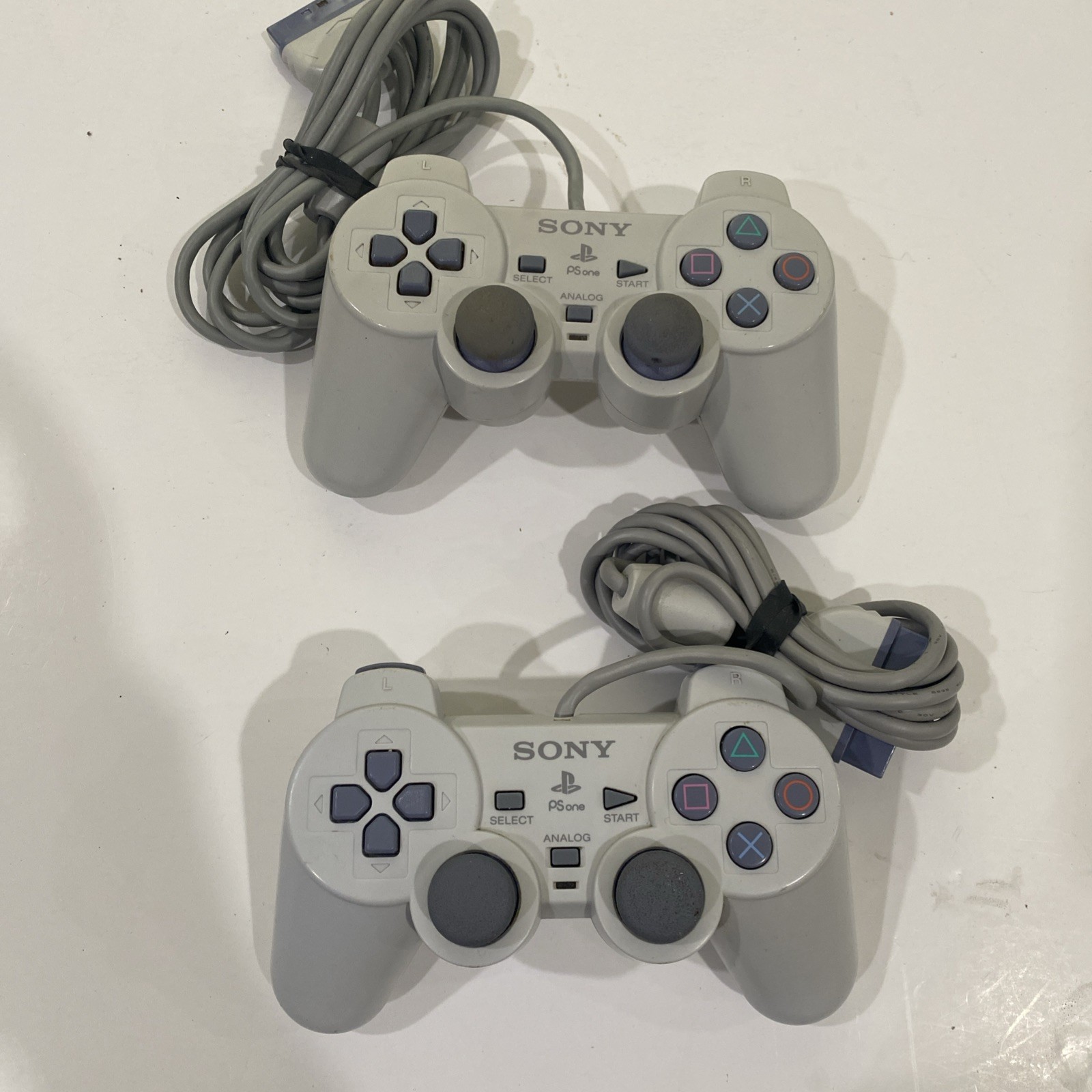 Lot Of 2 Sony PSOne PS1 SCPH-110 Controller  White TESTED Working.