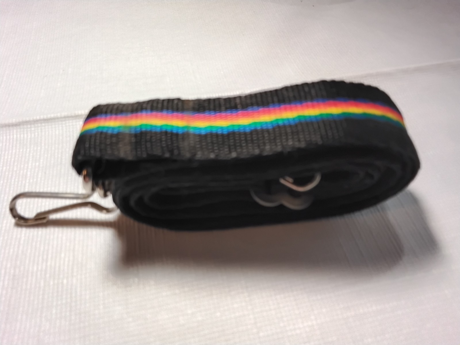 Camera Neck Strap ,mint condition, black with multi color stripe