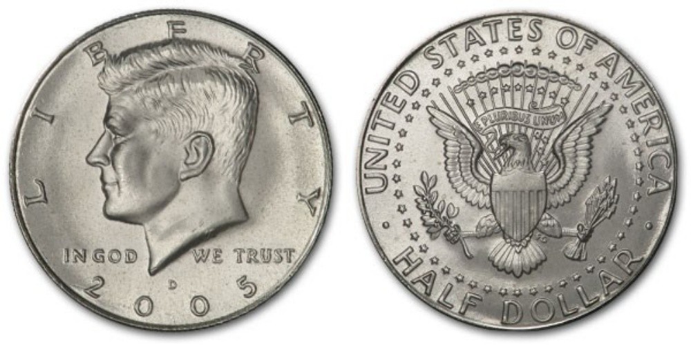 2005-D KENNEDY HALF DOLLAR UNCIRCULATED FROM ROLL