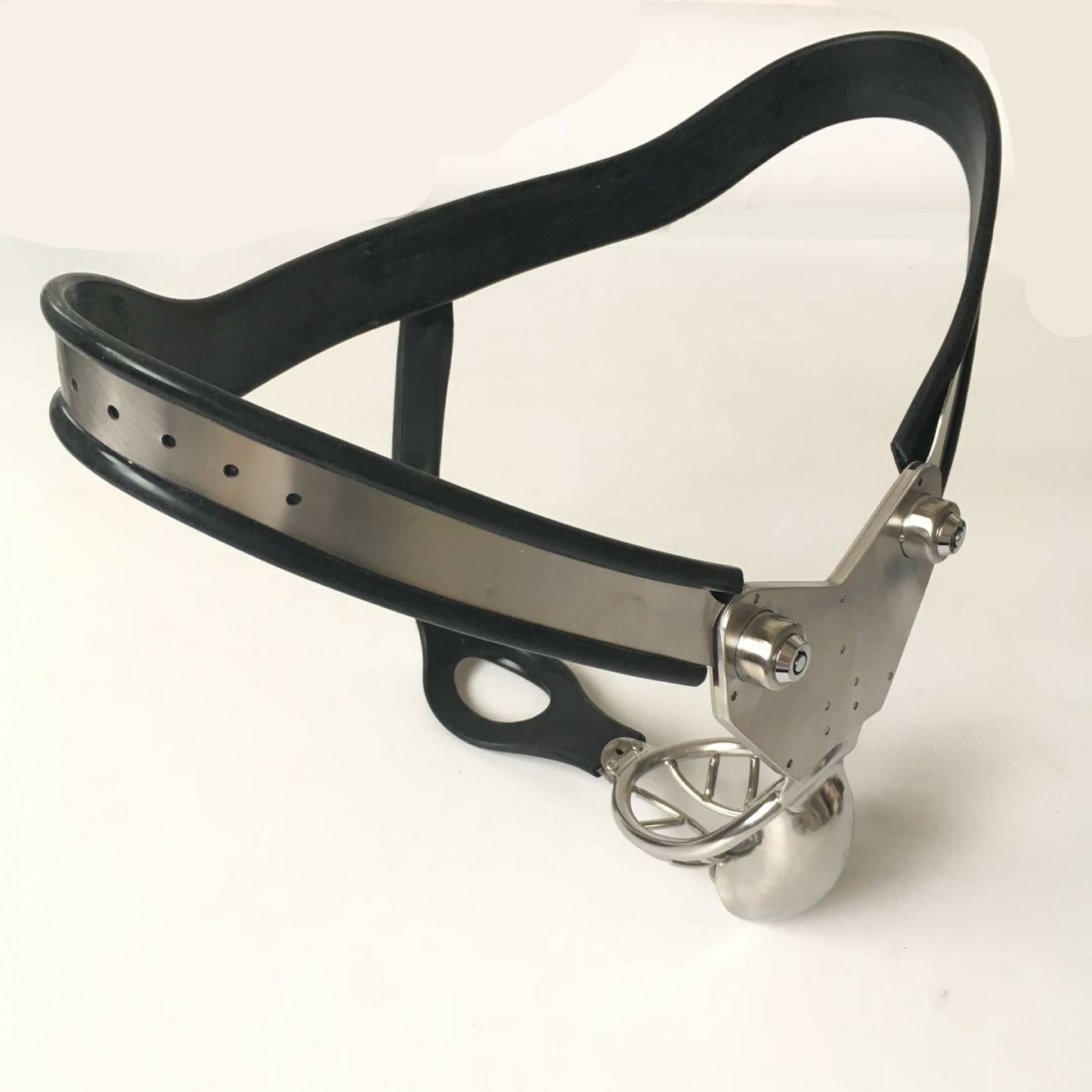 Stainless Steel Male Chastity Belt Cage Underwear Silicone Belt Pantys BDSM