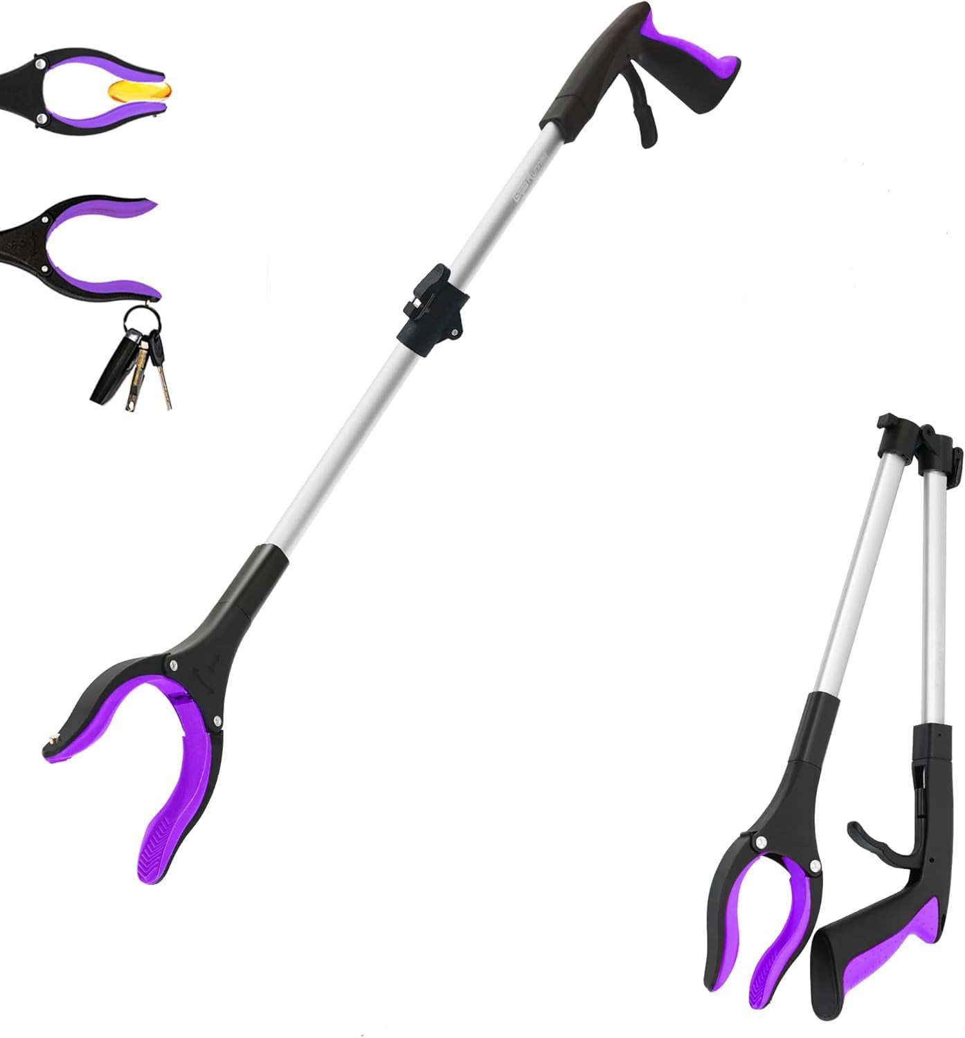 32 inch GrabRunner Heavy Duty(up to 10 lbs) Reacher Grabber Tool with Strong Mag