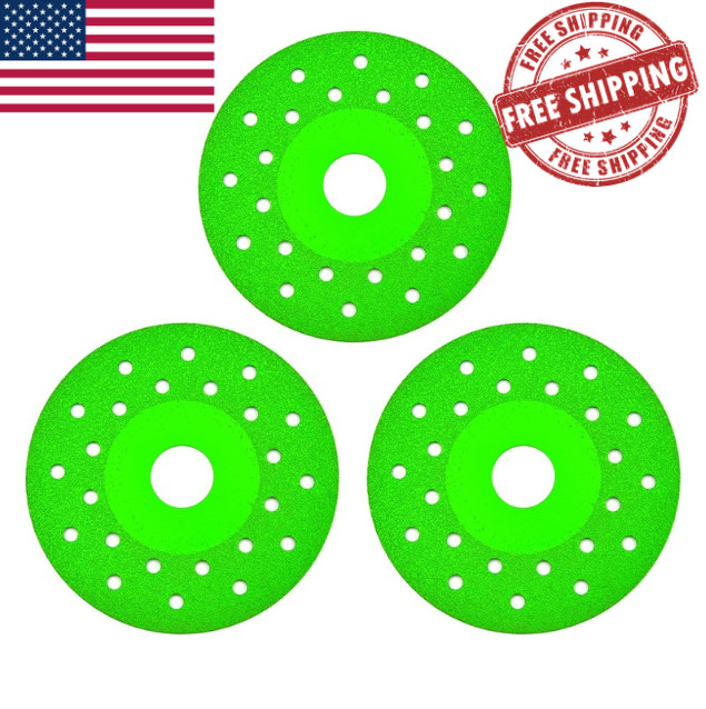 Diamond Chamfered Saw Blades, 3 Pcs Rock Slab Grinding Disc,4 Inch Diamond Saw B