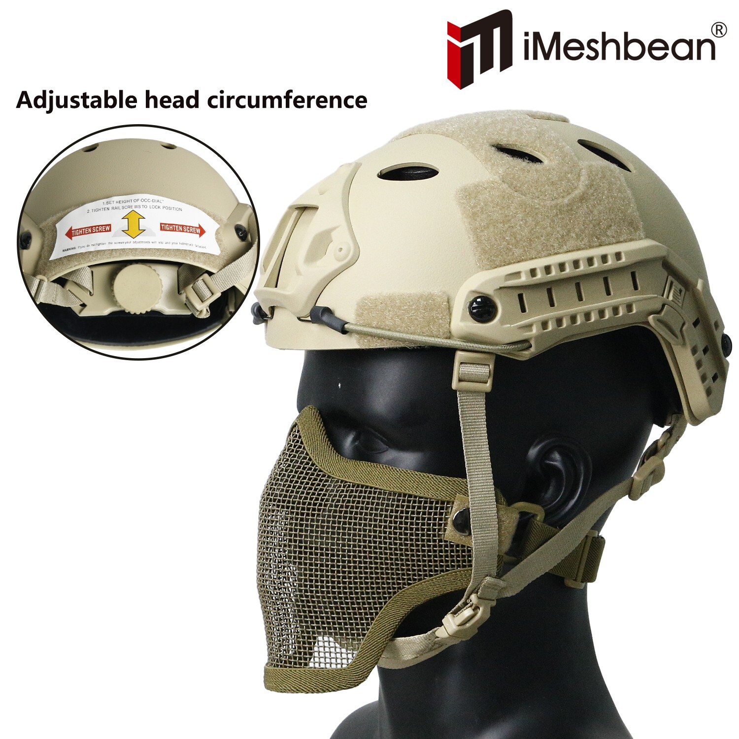 Military Tactical Airsoft Paintball SWAT Combat Protective Fast Helmet W/ Mask