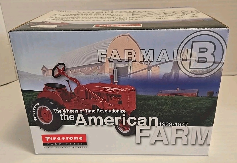 New Box Limited ERTL 1/16 Firestone American Farmall B Red DieCast Metal Tractor