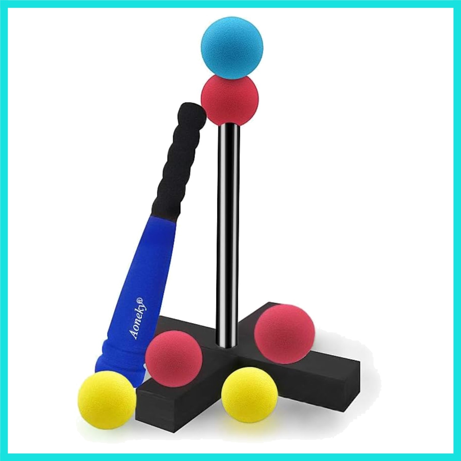 Mini Foam Tball Set for Toddlers - Carry Bag Included - Best Baseball T Ball ...