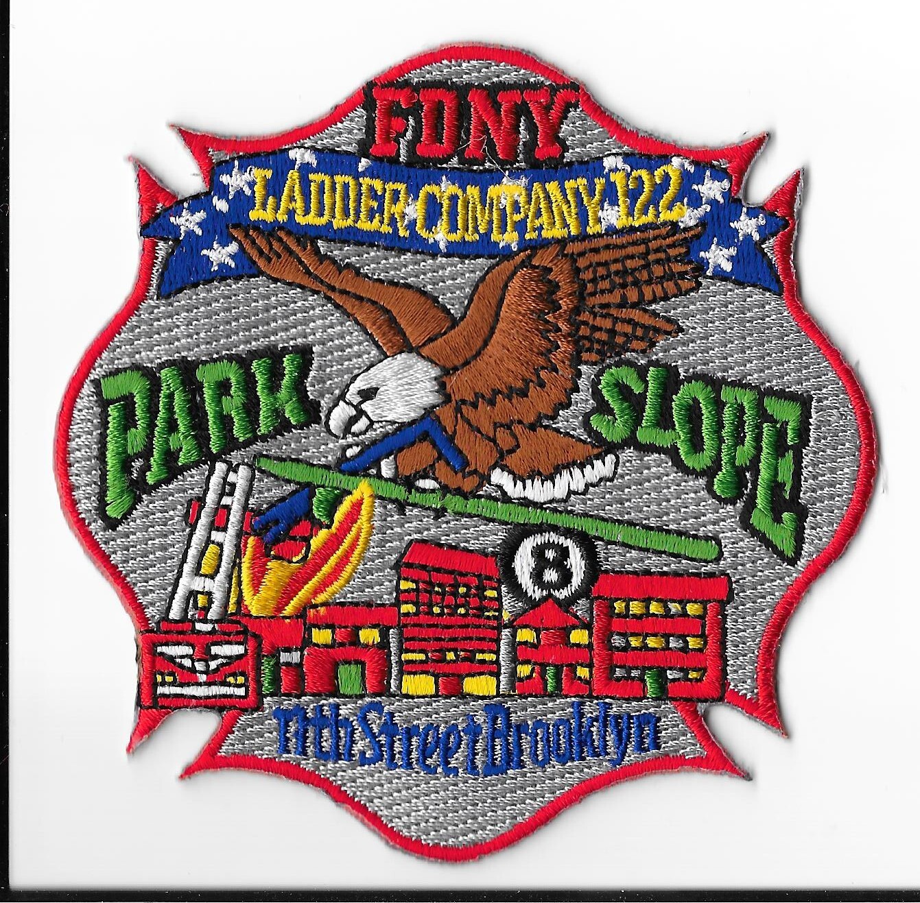 New York Fire Department (FDNY) Ladder 122 Park Slope Patch V2