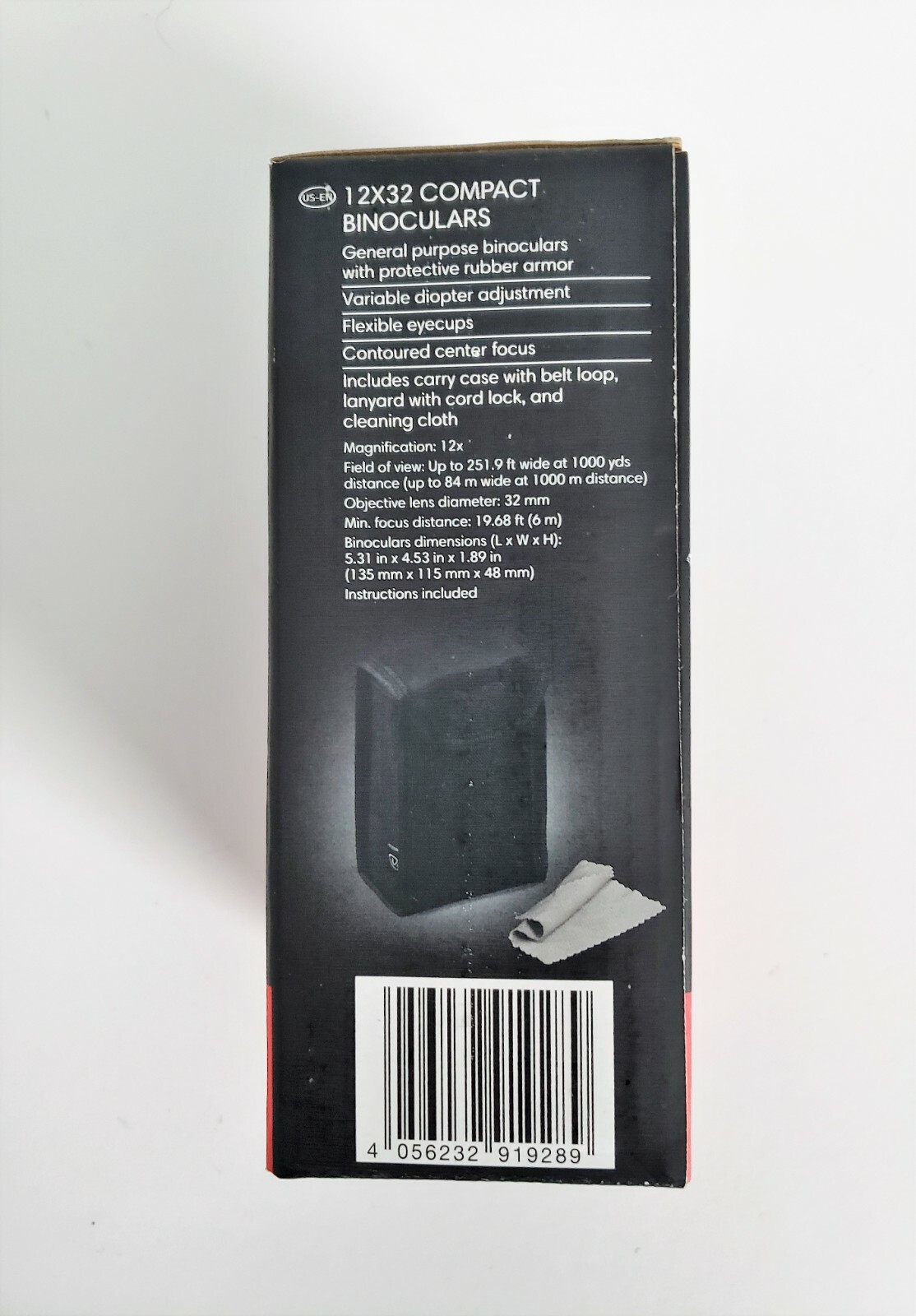 AURIOL Compact Binoculars 12x32 Black