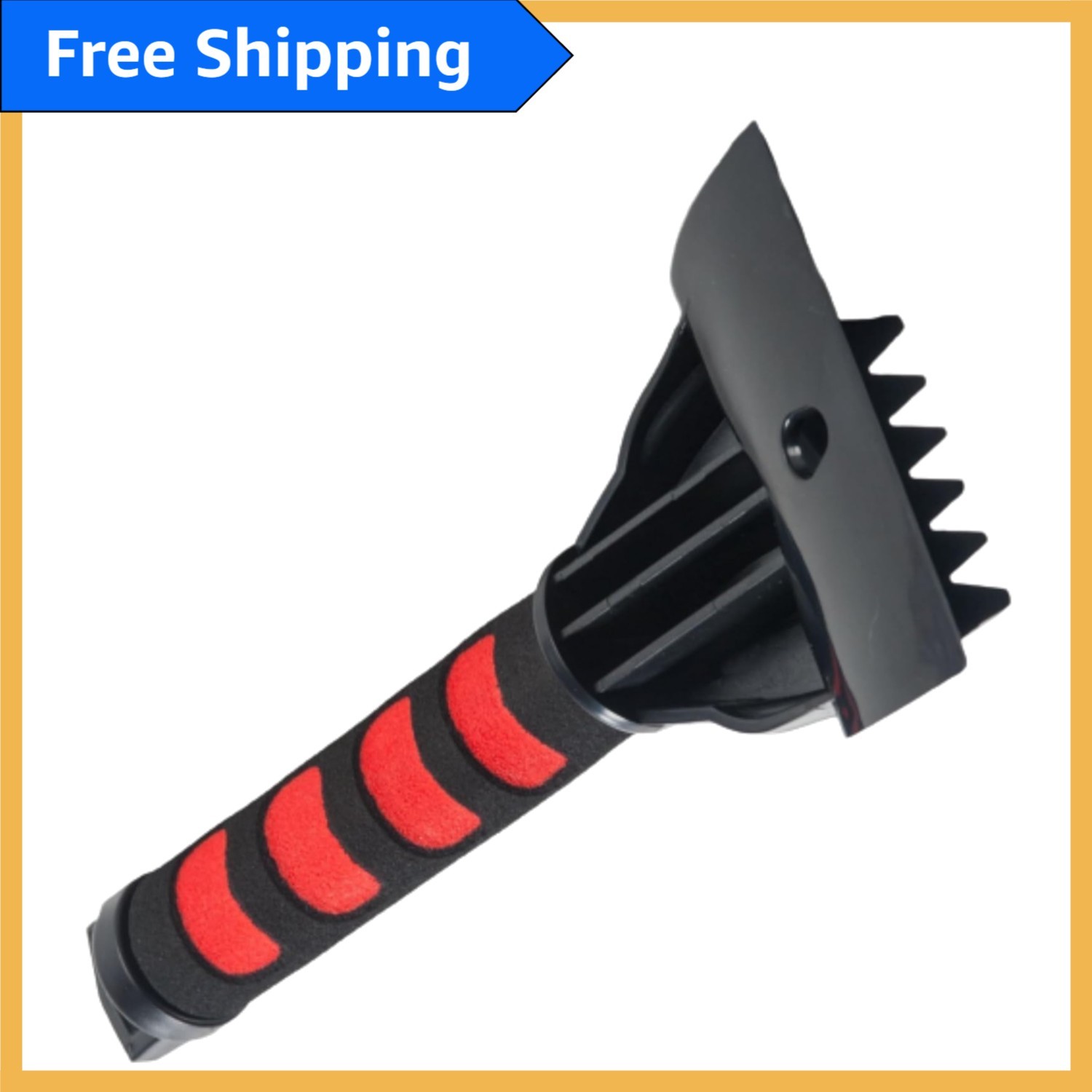 Compact Car Ice Scraper - Frost & Chunk Remover with Claw and Chisel Sides