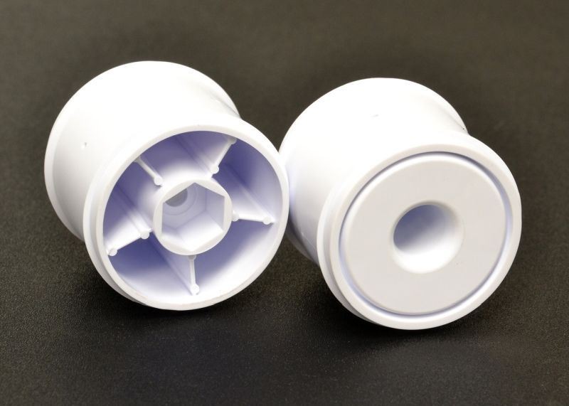 Exotek Racing F1 1/10 Rear Disk Wheels, White, 1 Pair for use w/Exotek F1 Tires