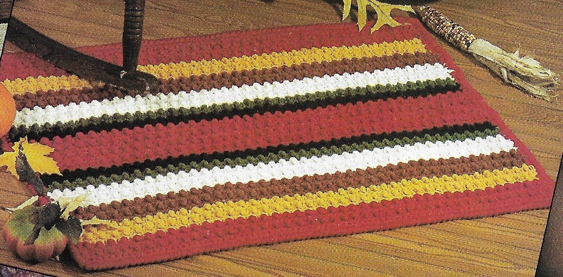 Shades of Autumn Rug crochet pattern instructions