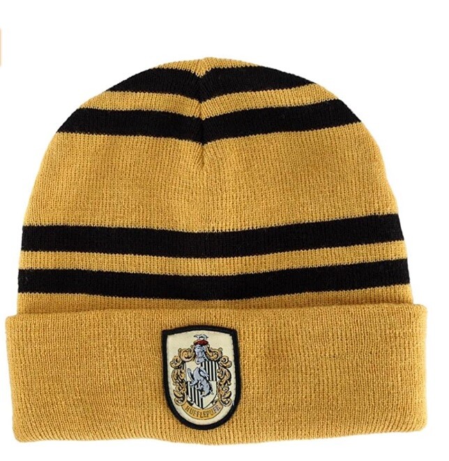 elope Harry Potter Hufflepuff House Patch Beanie Yellow NEW!! OFFICIAL MERCHAND