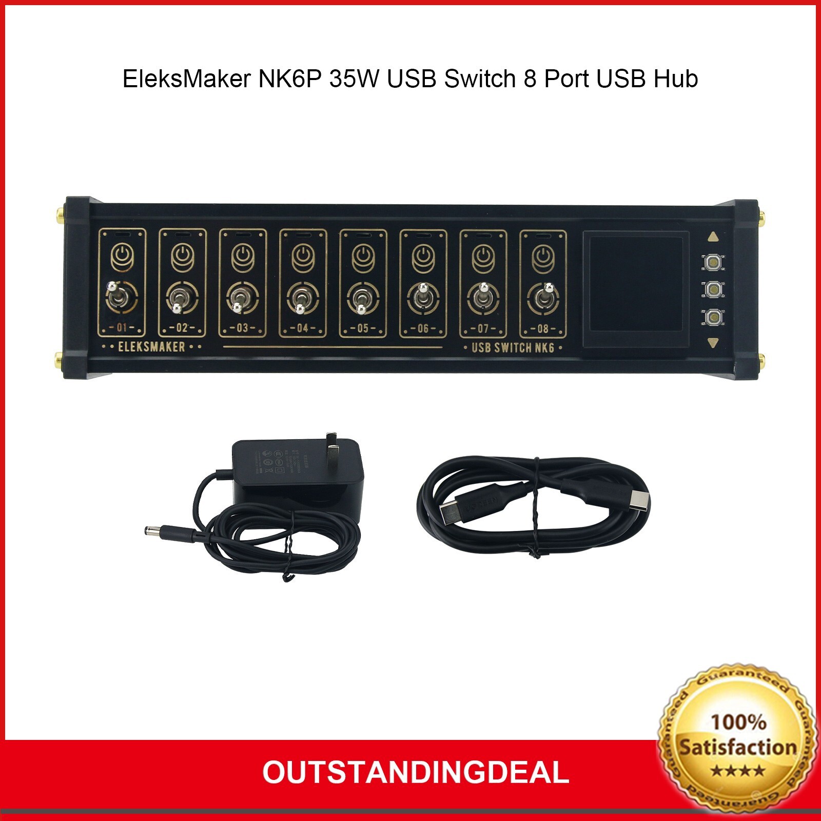 EleksMaker NK6P 35W USB Switch 8 Port USB Hub Supports Voice Control ot12