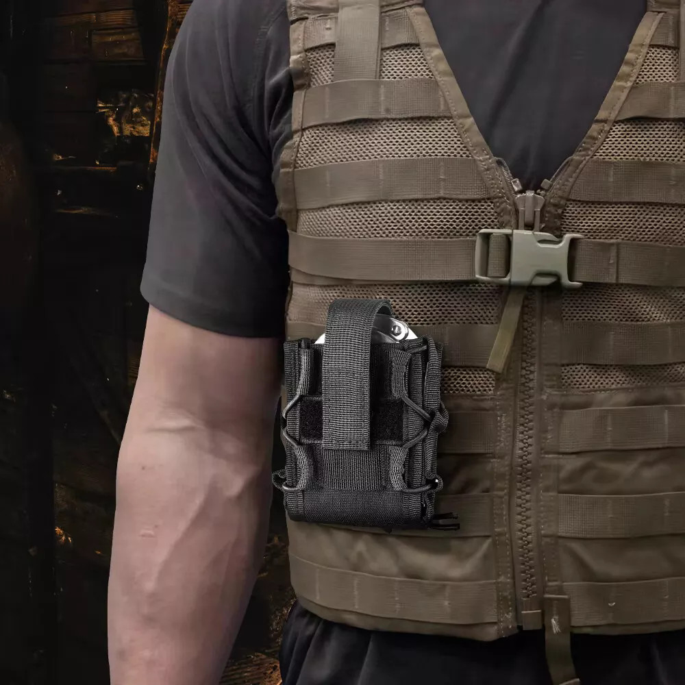 Tactical Handcuff Holder Molle Pouch Open Top Universal Hand Cuff Case Holster