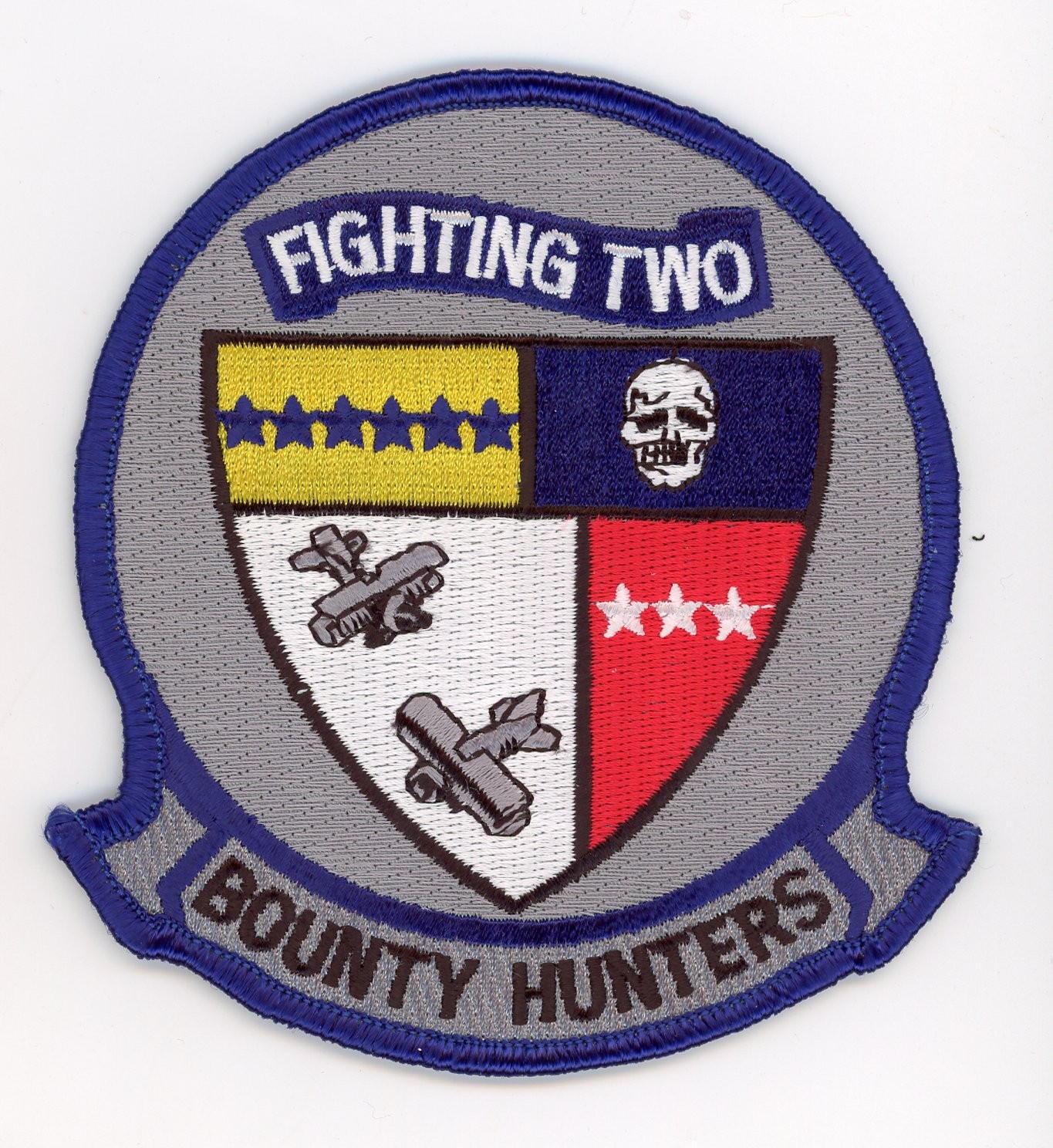 PATCH USN F-14 ROMCAT VF-2 BOUNTY HUNTERS IRON ON PARCHE