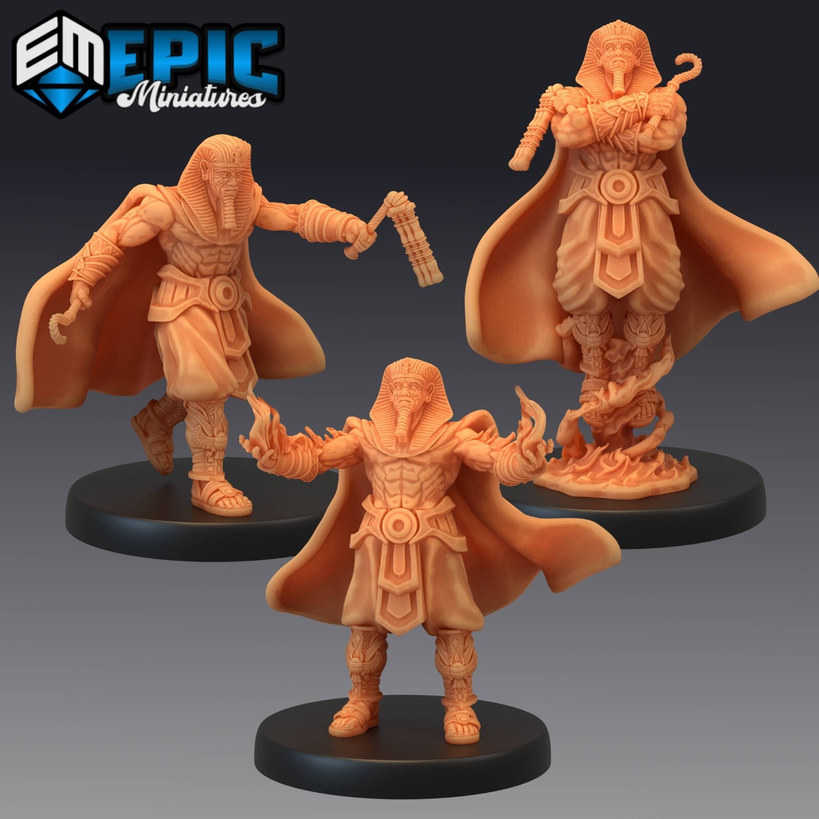 Epic Miniatures Fantasy 28mm - GREAT PHARAOH Dungeons and Dragons DnD Miniature