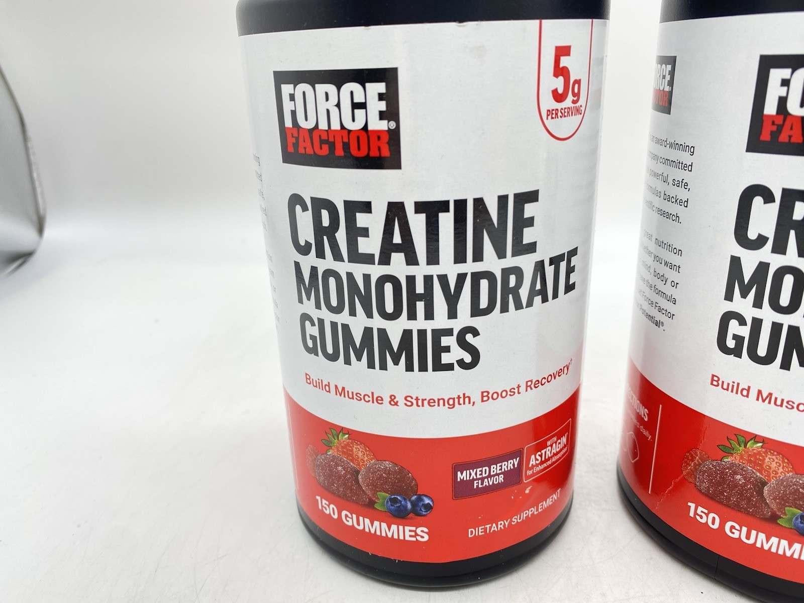 Force Factor Creatine Monohydrate Gummies, 5g, 2 Pack - 150 Ct, Mixed Berry