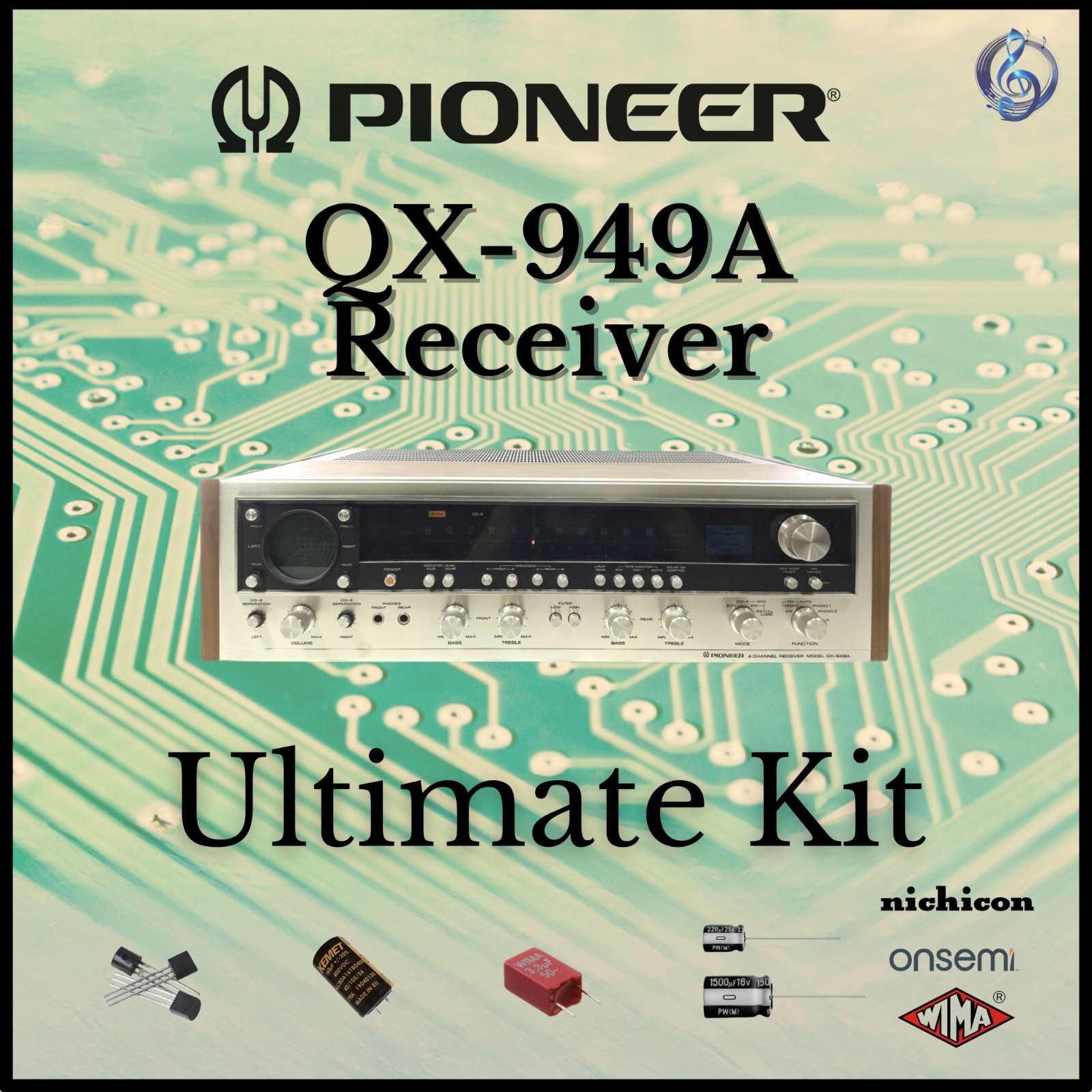 Pioneer QX-949A Receiver Ultimate Upgrade Kit Genuine Parts Restoration
