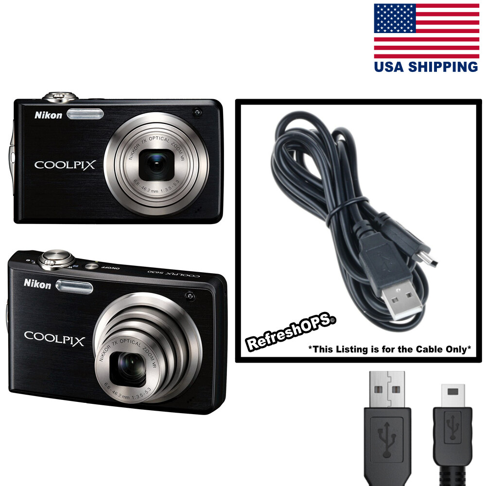 Nikon Coolpix S630 Digital Camera USB Power Cable Transfer Cord Replacement