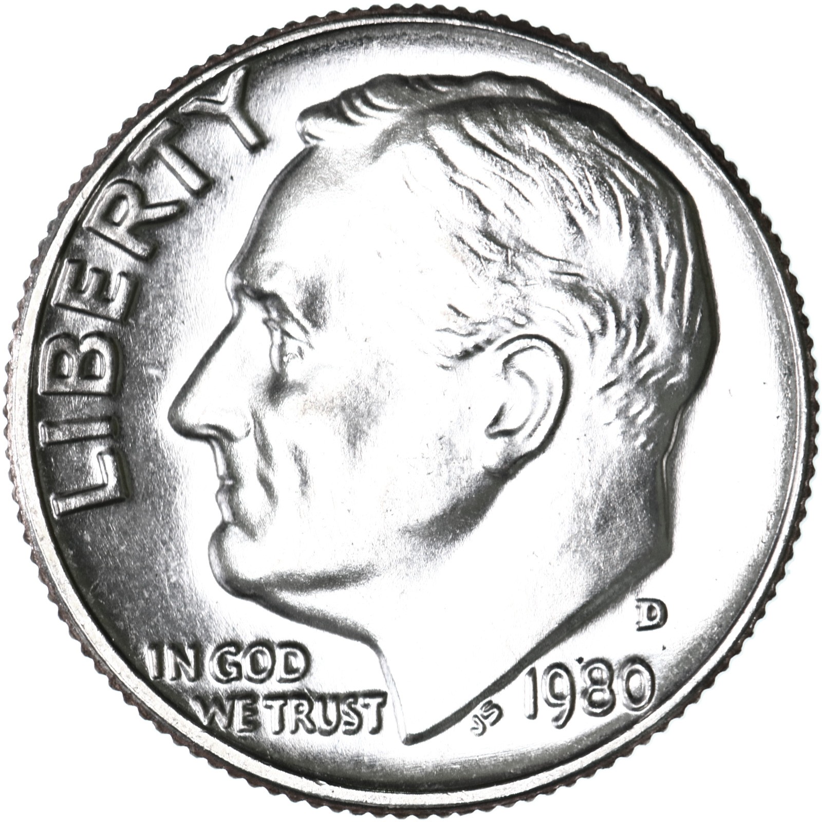 1980 D Roosevelt Dime Choice BU US Coin
