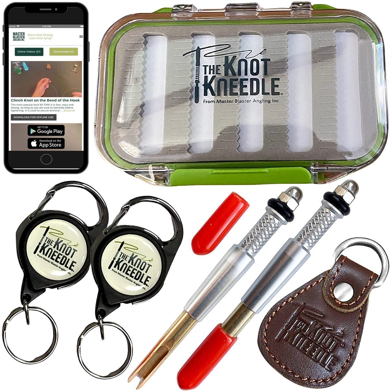 Knot Kneedle Catch Midge 5-Piece Bundle, 2 EPIC Knot Tying Tools, Zingers,