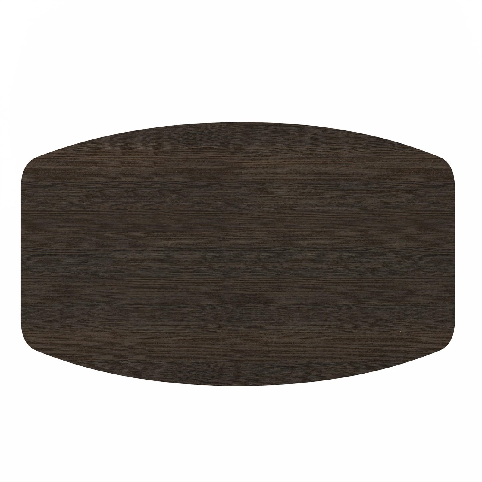 Modern Dark Brown Coffee Table with Open Shelf - Small Side Table for Living Roo