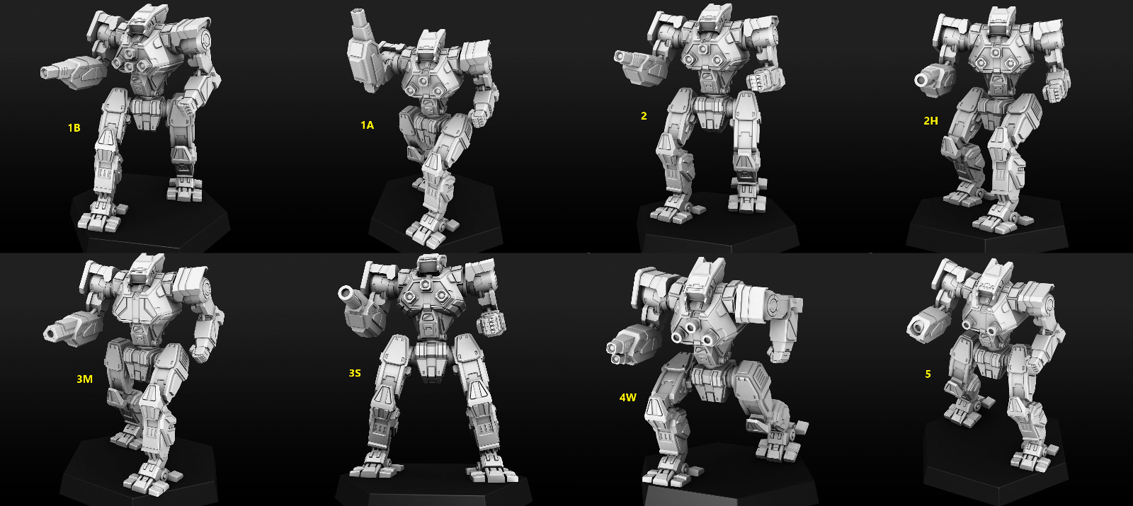 WLF Wolfhound Alternate Mech For Battletech Miniatures (PMW) 9 Vers!