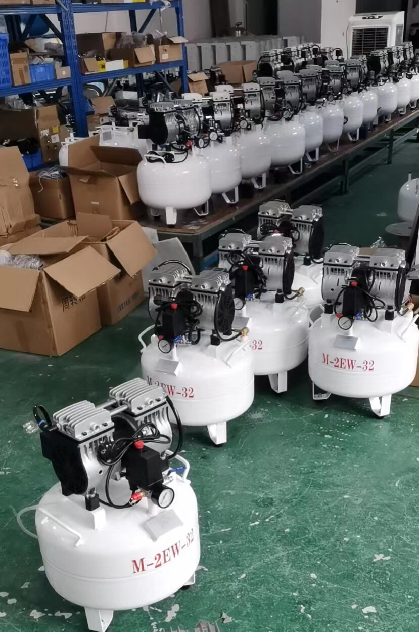 Silent 32L Dental Electric Oil-free Air Compressor M-2EW-32 for TWO Dental Chair