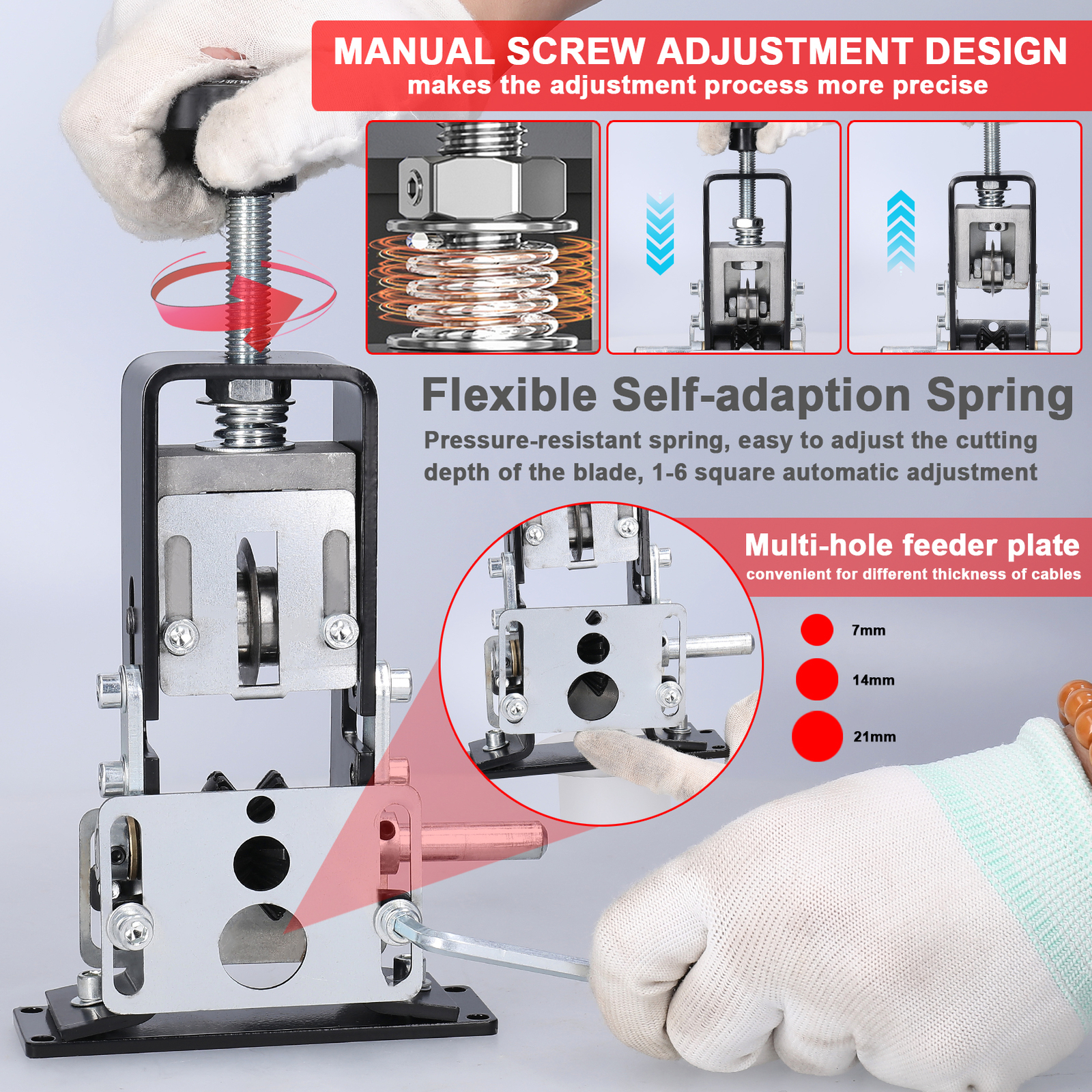 Electric Wire Stripping Machine Scrap Copper Cutter Cable Peeler Stripper 1-25mm