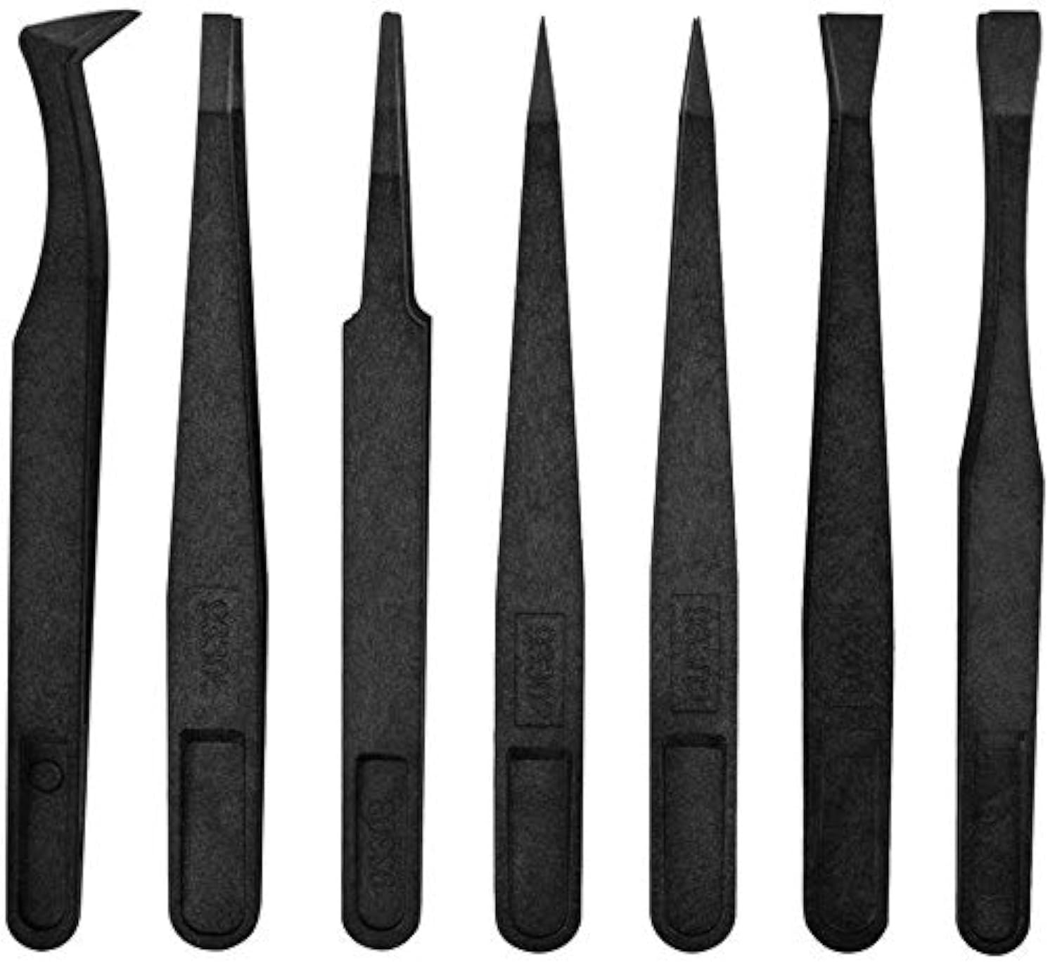 7pcs Precision Anti-static Tweezers, Marrywindix Plastic
