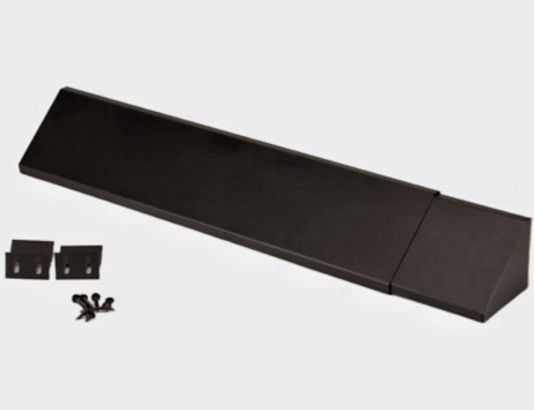 Black Adjustable Fireplace Hood for 28 to 48" Harmony Burners Fireplace Hood