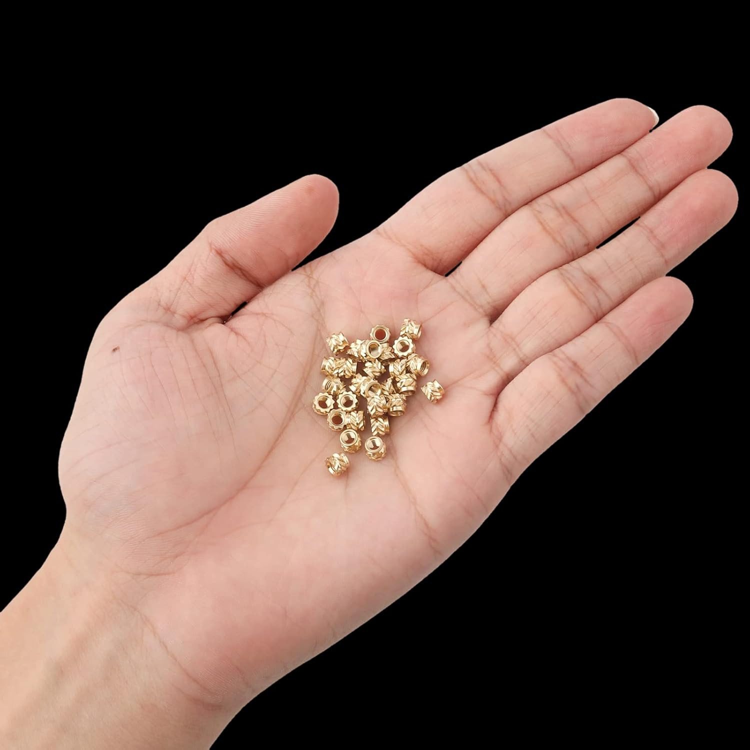 100Pcs 3D Printing Brass Nuts, M3X4X5Mm M3 Threaded Insert Knurled Brass Nuts Fe