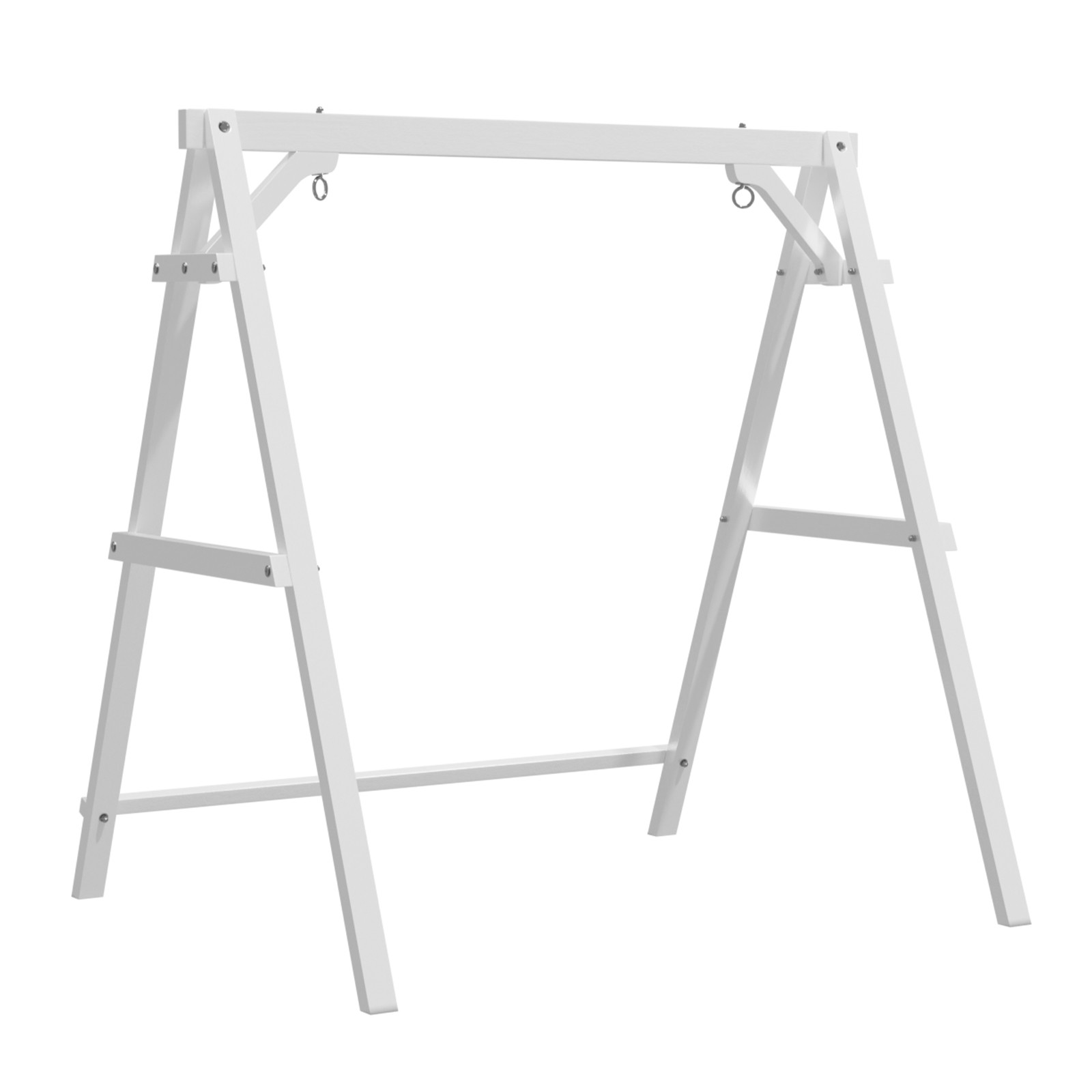 4/5 FT Patio Wooden Porch Swing Stand Only Easy Assembly for Outdoor Garden