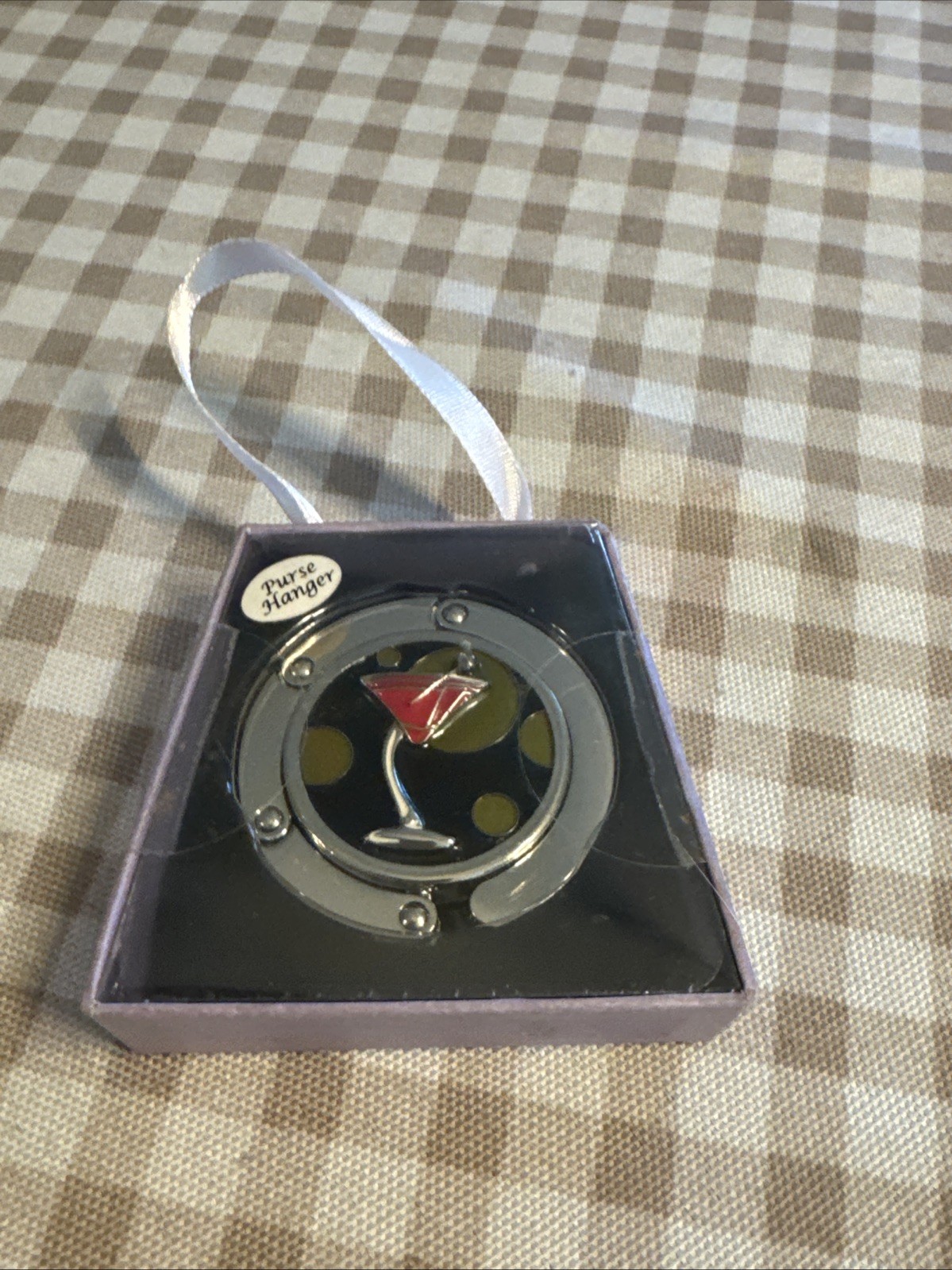 Hang Em High Purse Hanger, Martini, Martini Glass New