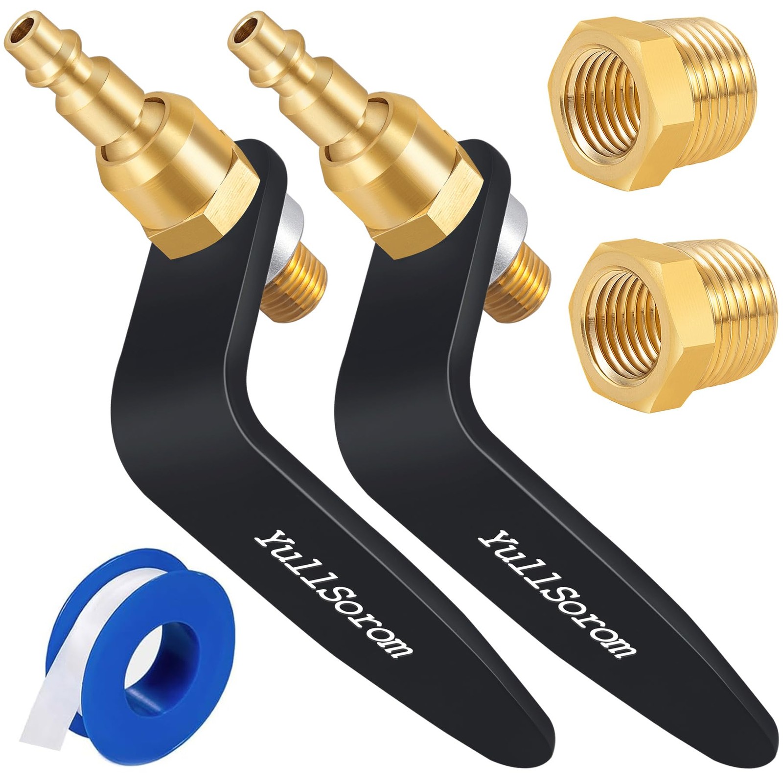 YullSorom 2 set 1" Aluminum 2 Set Hook + 1/4"swivel fitting+3/8*1/4npt