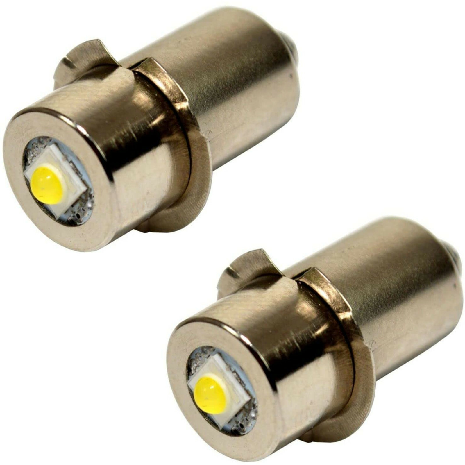 2-Pack HQRP 3W 6-24V High Brightness Conversion LED Bulb Power Tool Flashlight