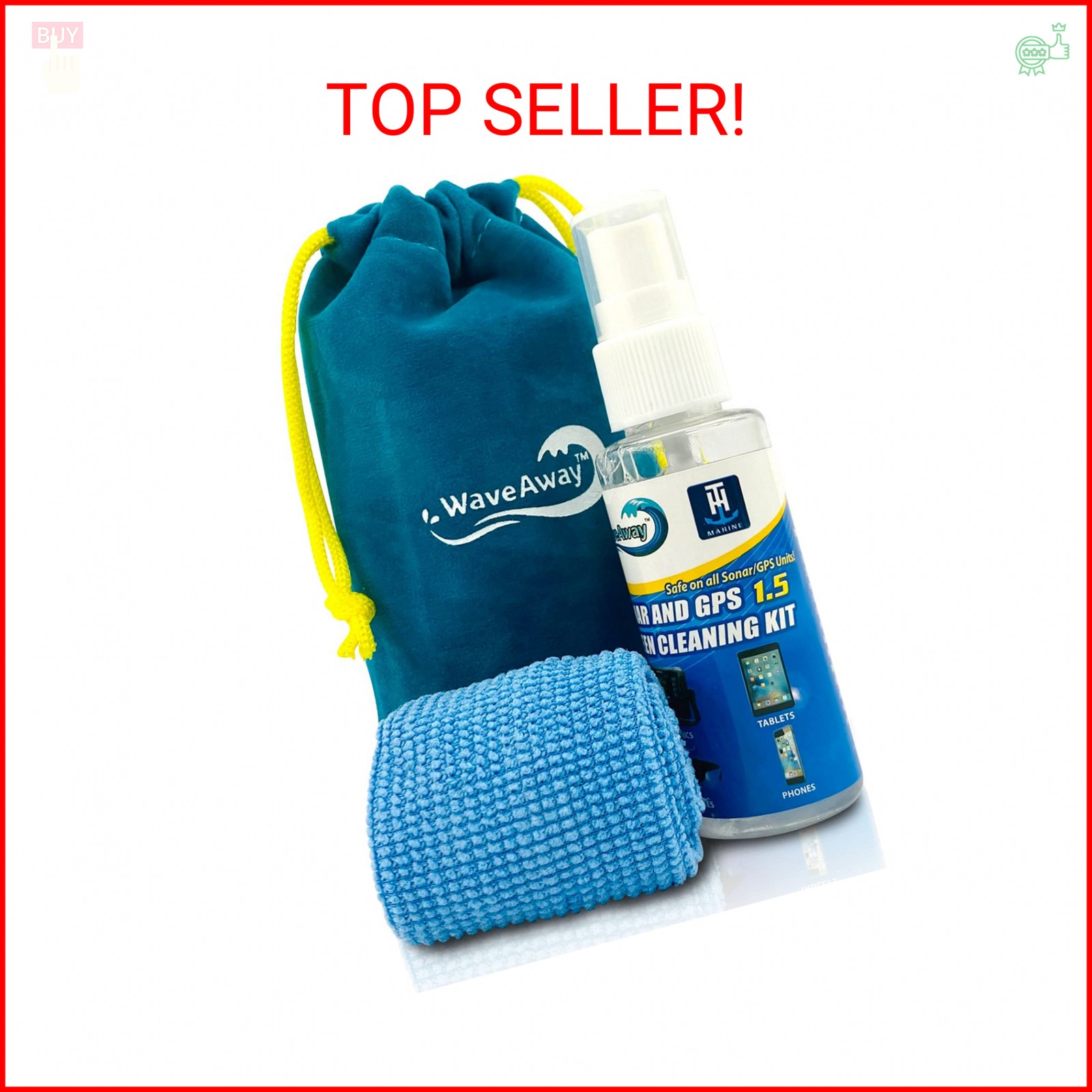 T-H Marine Wave Away Sonar & GPS Screen Cleaner Kit – Ammonia-Free LCD Screen Cl