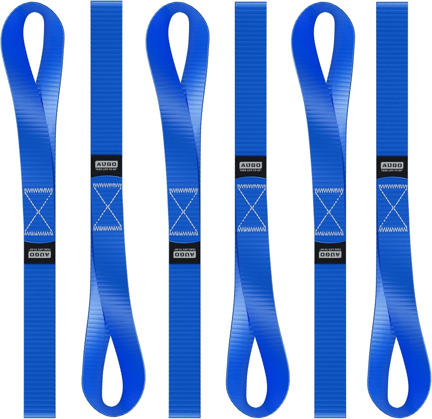 Heavy Duty Soft Loop Tie Down Straps - 6 Pack - 4500 lbs Capacity for Secure ...