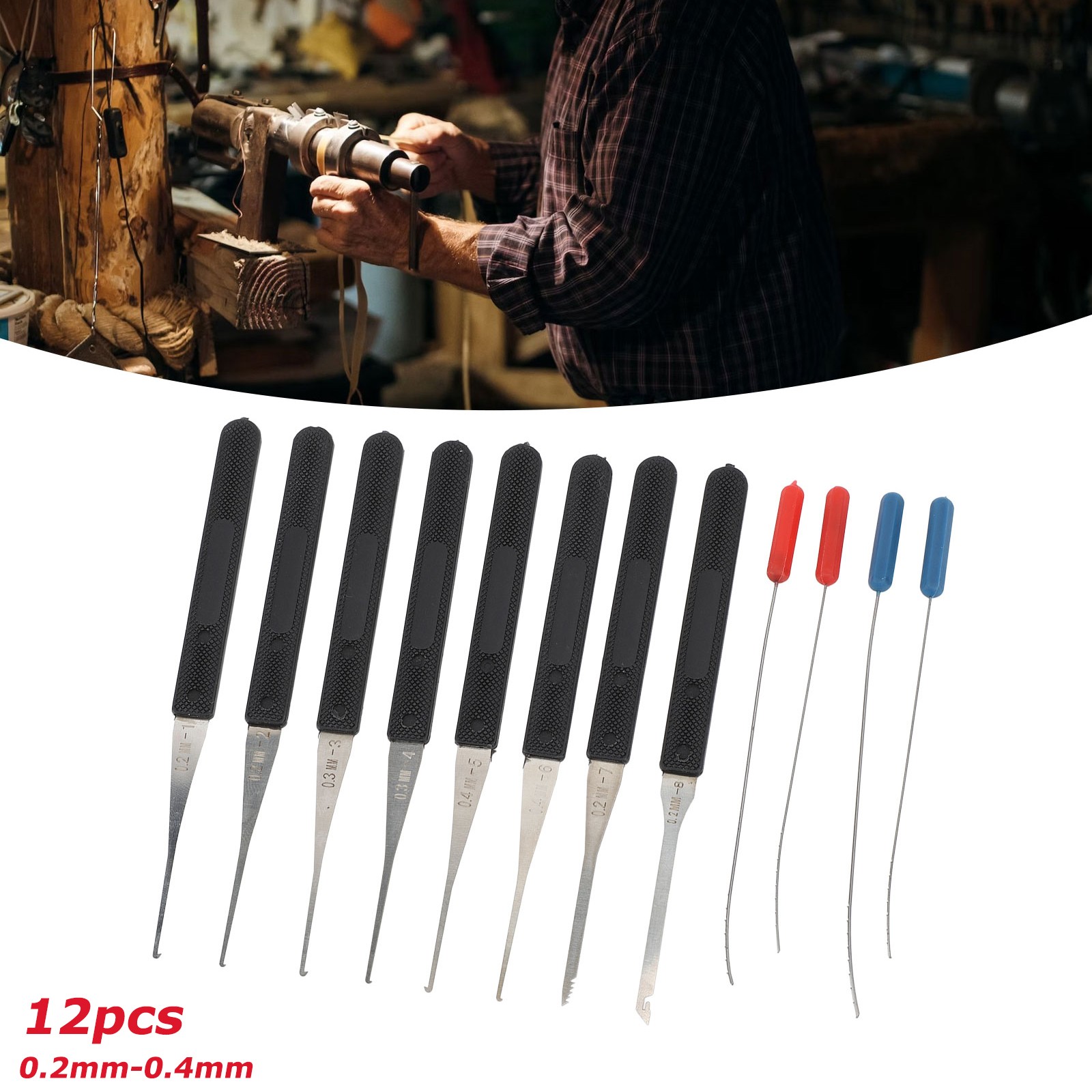 12Pcs Key Extractor Set Broken Extractor Key Pick Tool Kit For Easy Repair