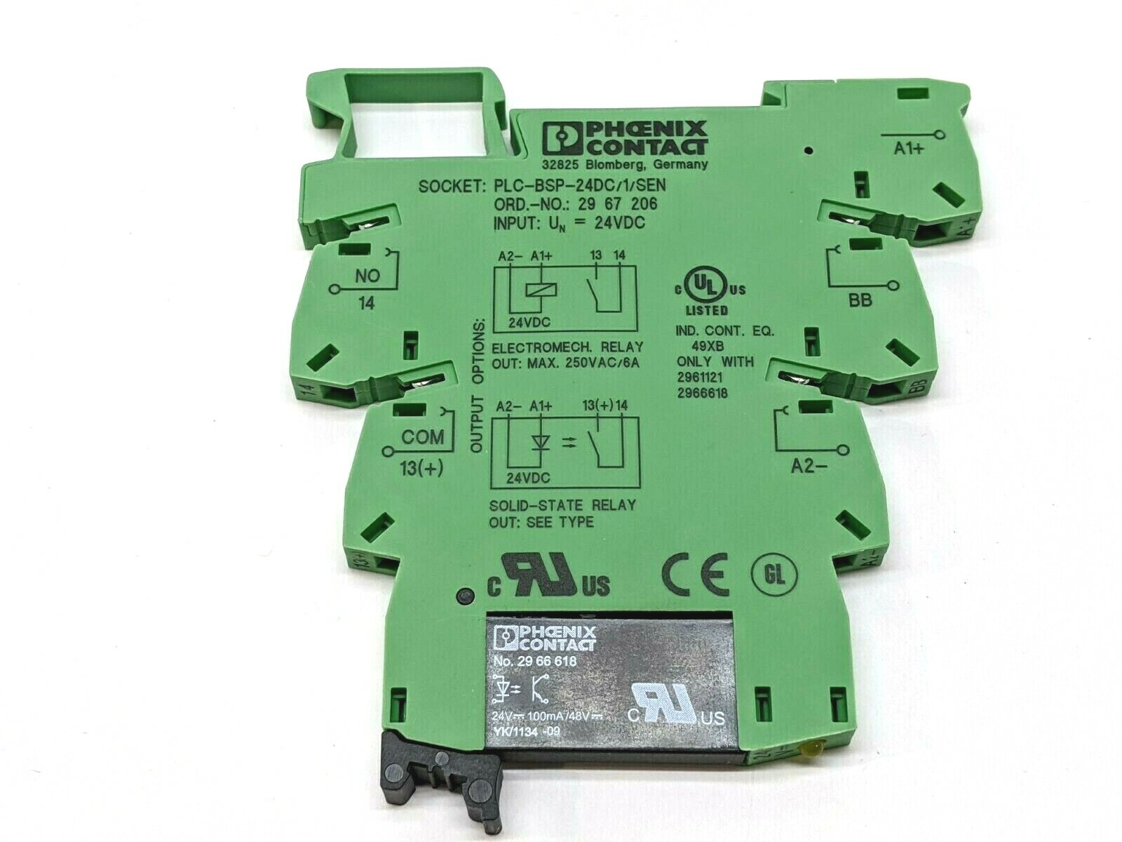 Phoenix Contact PLC-OSP-24DC/48DC/100/SEN Solid State Relay Module 2967578