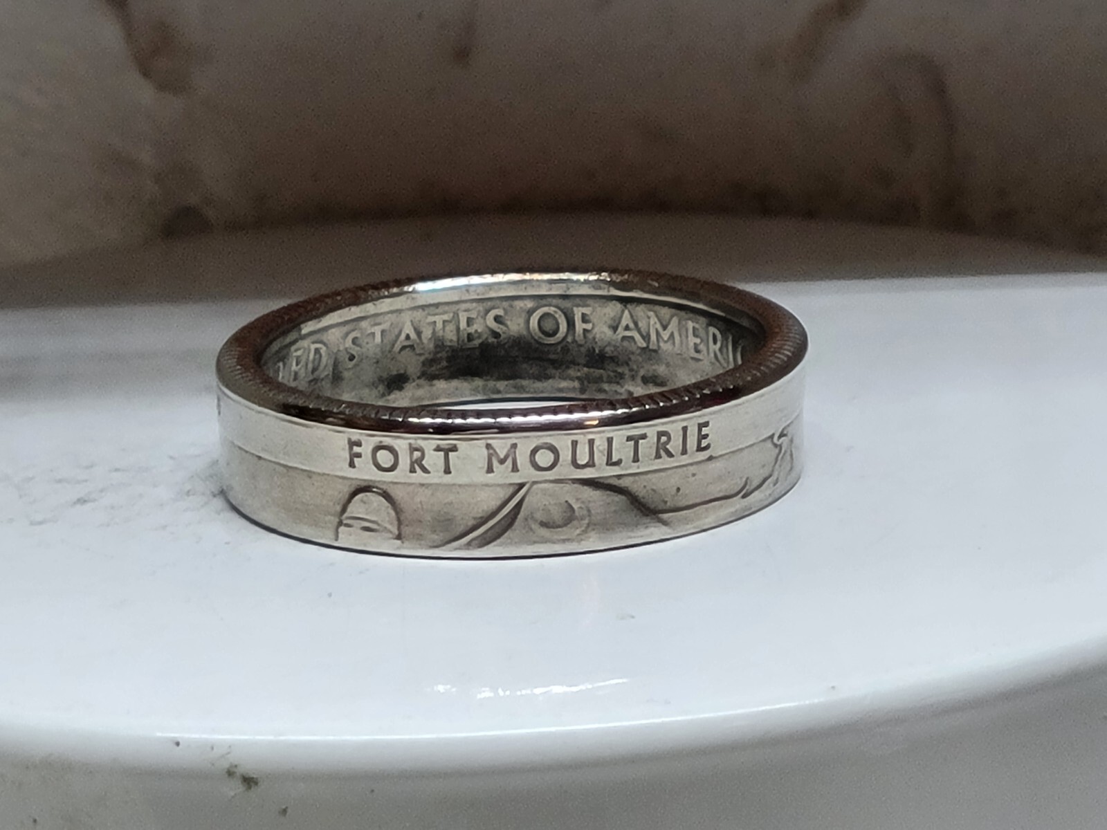 FORT MOULTRIE, SC. - Size 9 State Quarter Coin Ring