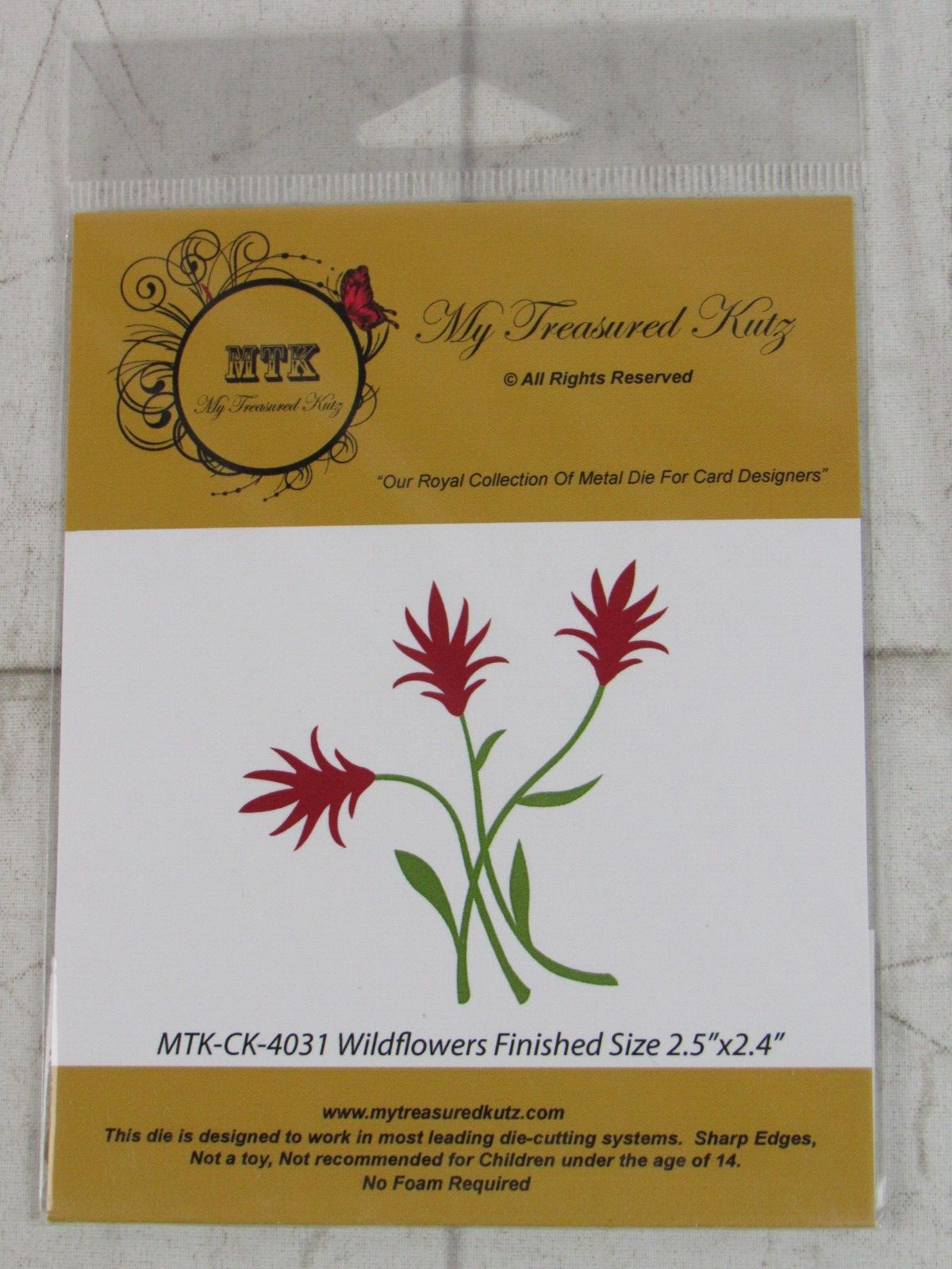My Treasured Kutz, Metal Die, Wildflowers, MTK-CK-4031