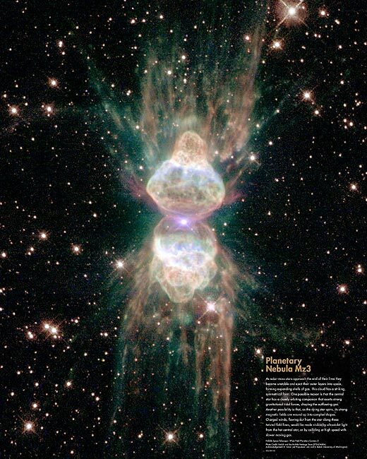 HUBBLE SPACE TELESCOPE PLANETARY NEBULA MZ3 11x14 GLOSSY PHOTO PRINT