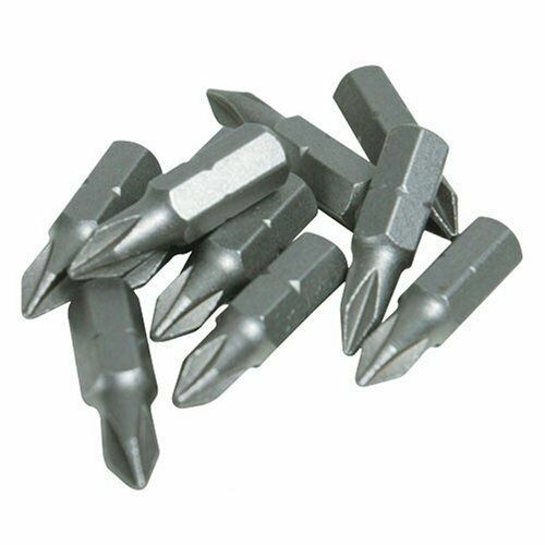 Phillips #2 Screwdriver Bit 1" Long PH2 Insert Bit Cr-V (Pack of 10-25-50-100)