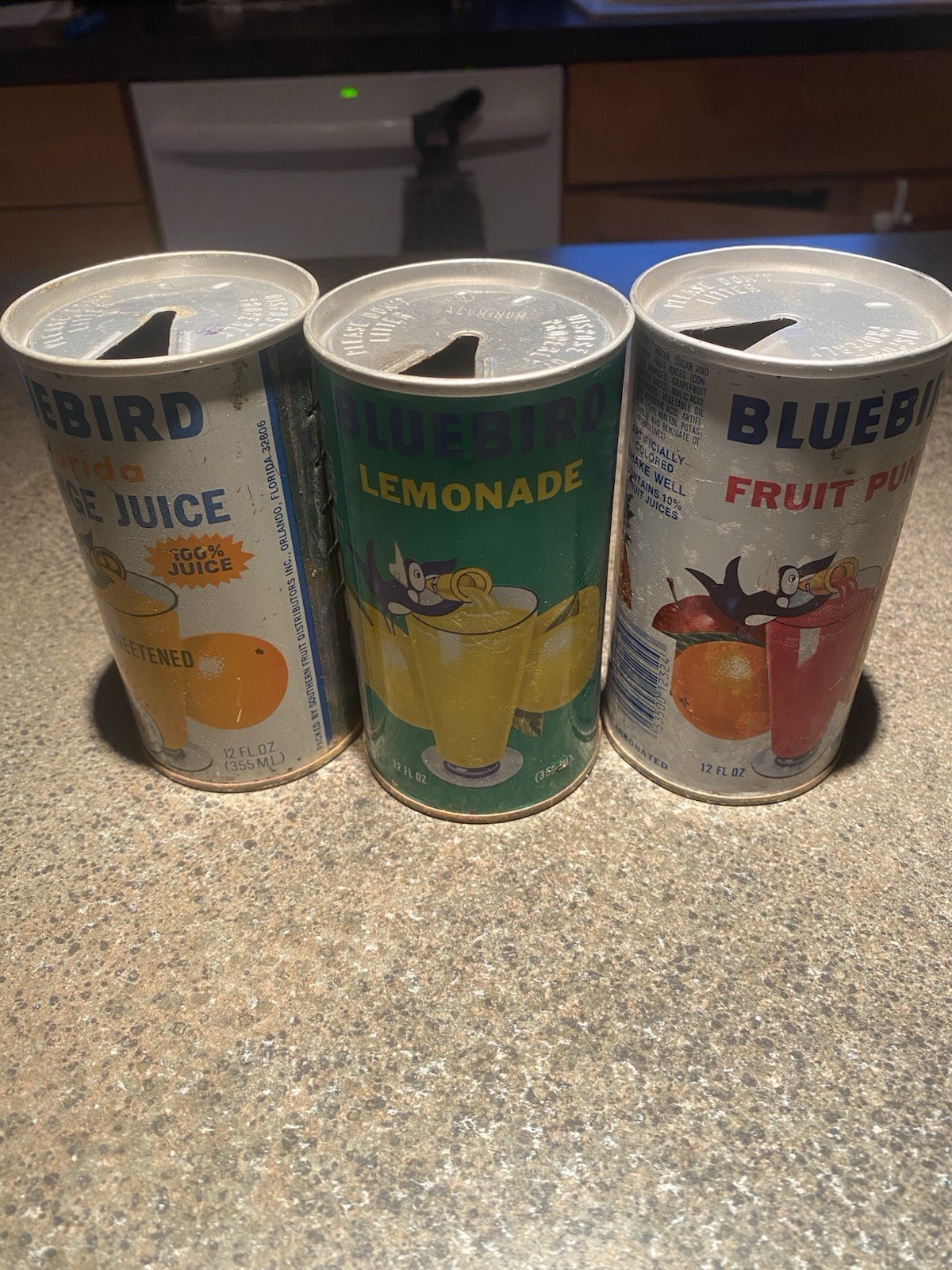 3 Blue Bird 🐦 Juice 🧃 Soda 🥤 cans